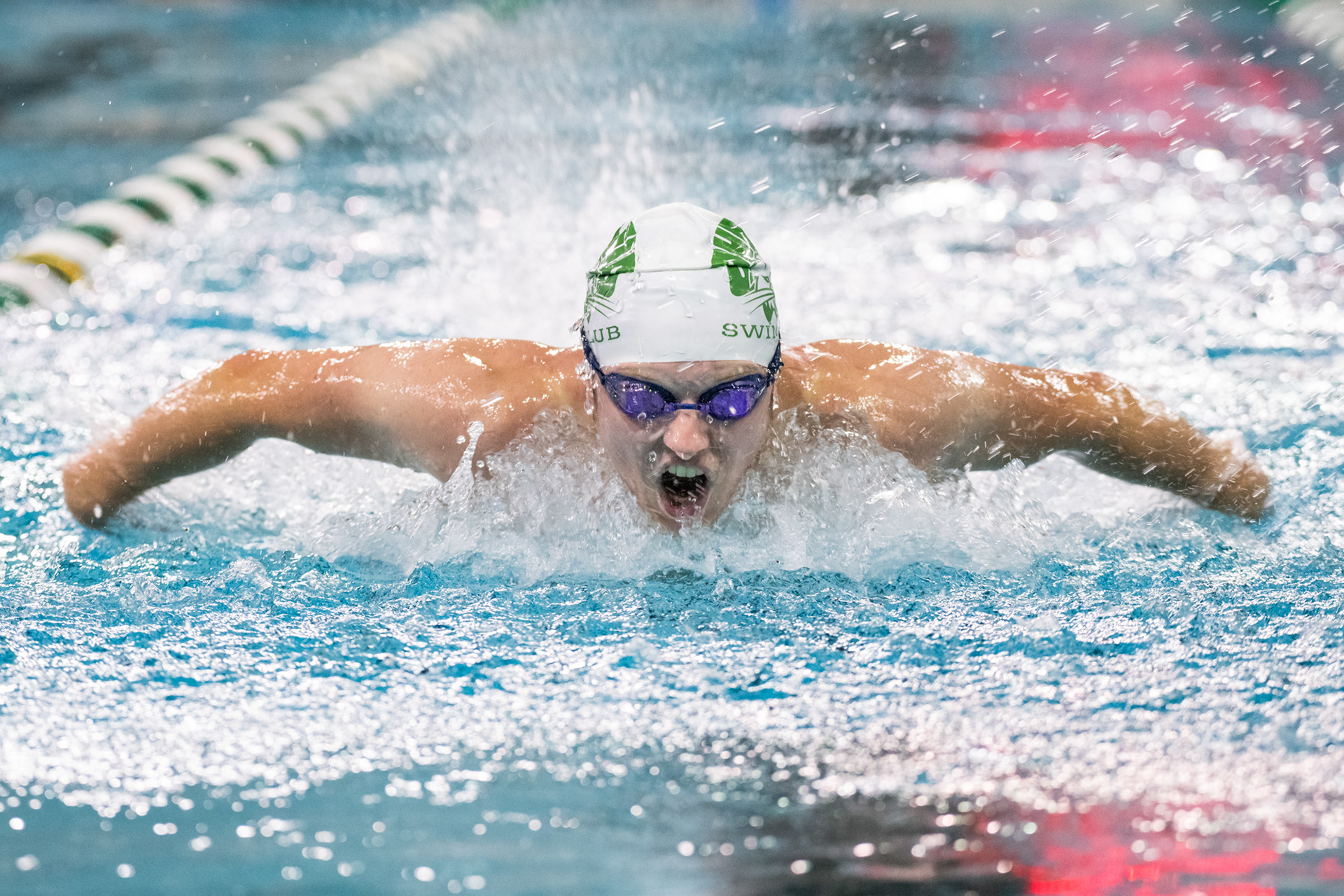 Brad Golski, president of the Ohio University Swim Club, practicing butterfly stroke during the clubs practice sessions Sept. 9, 2021 before their swim meet on Oct. 2, 2021 at OSU. 