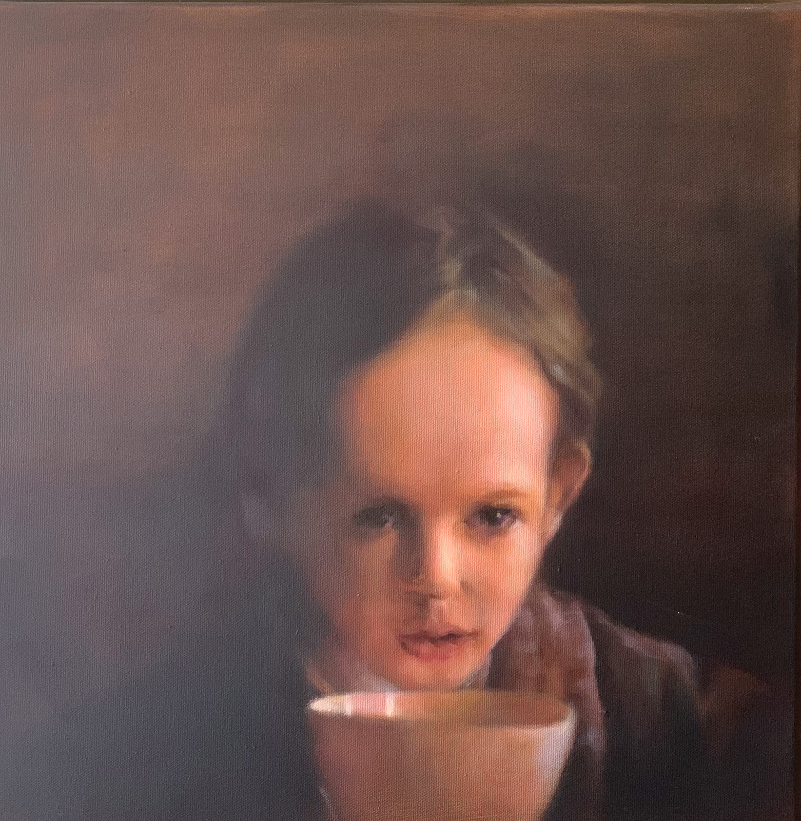O SEGREDO, 2018 óleo s/ tela, 40X40cm - 450€