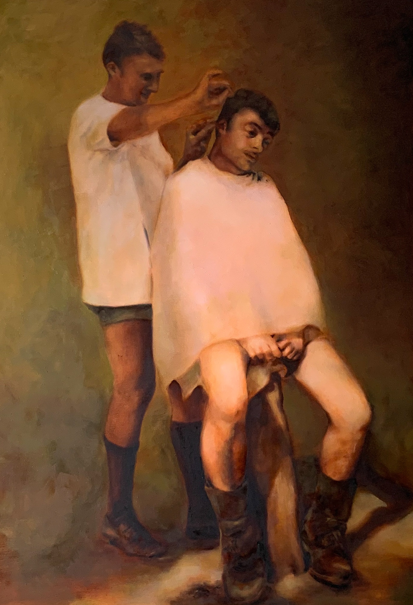 O barbeiro, 2018 - Óleo s/ tela, 100x70cm - 1000€