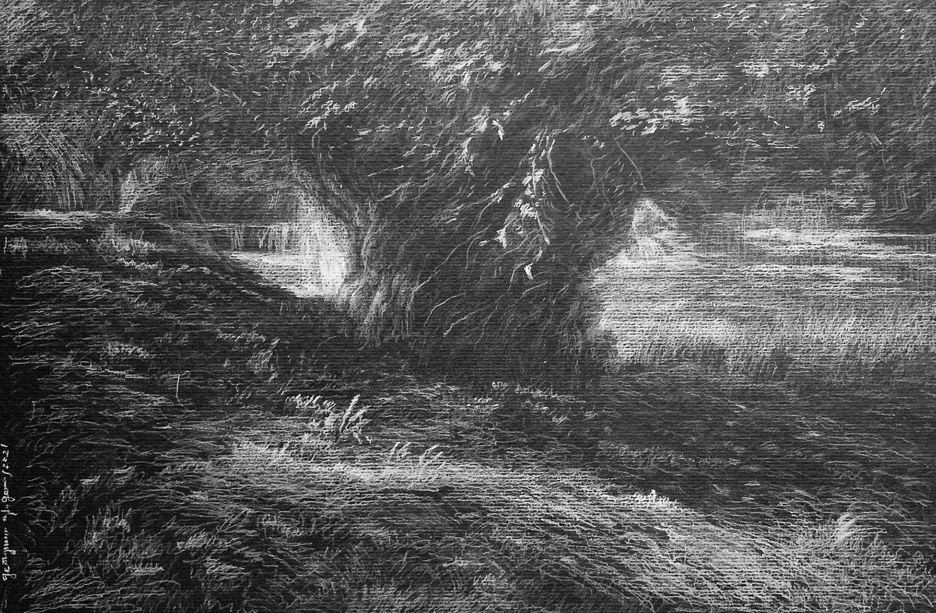 Cada manhã o alvoroço de luz, 2021  Lápis s/cartão 29,5x42cm - 200€