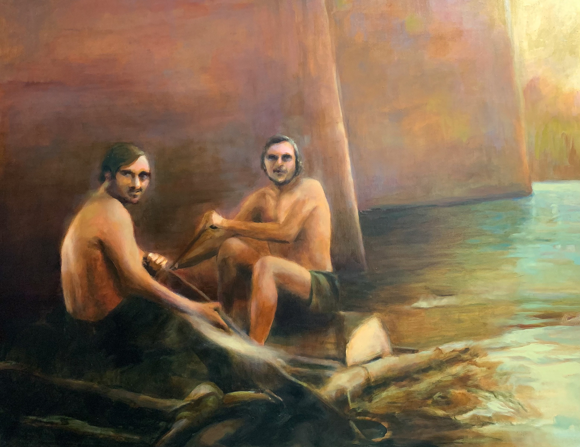 Pelo rio acima, 2021 - Óleo s/ tela, 70X90cm - 750€