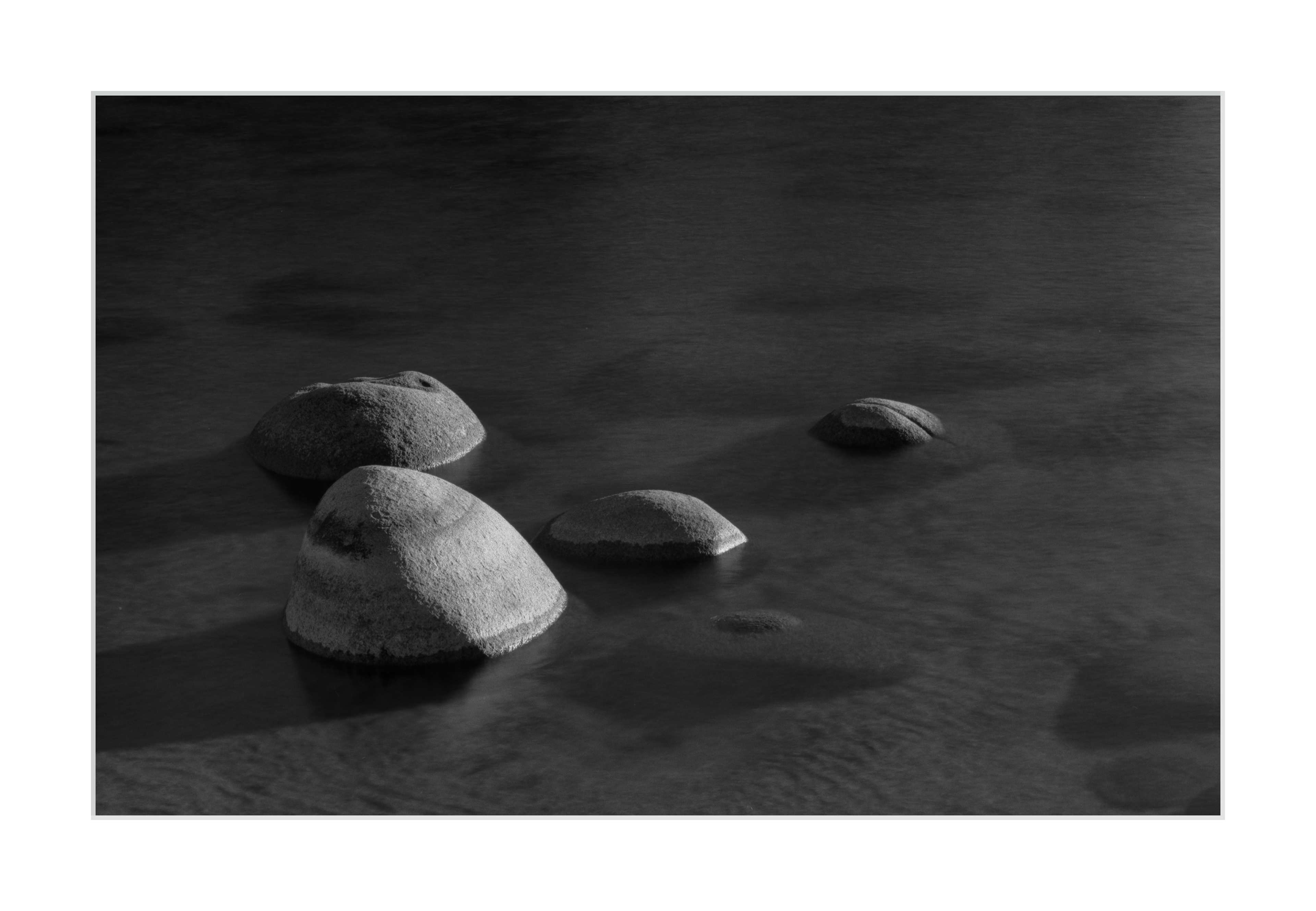Boulders Capturing Sunset in Lake Tahoe