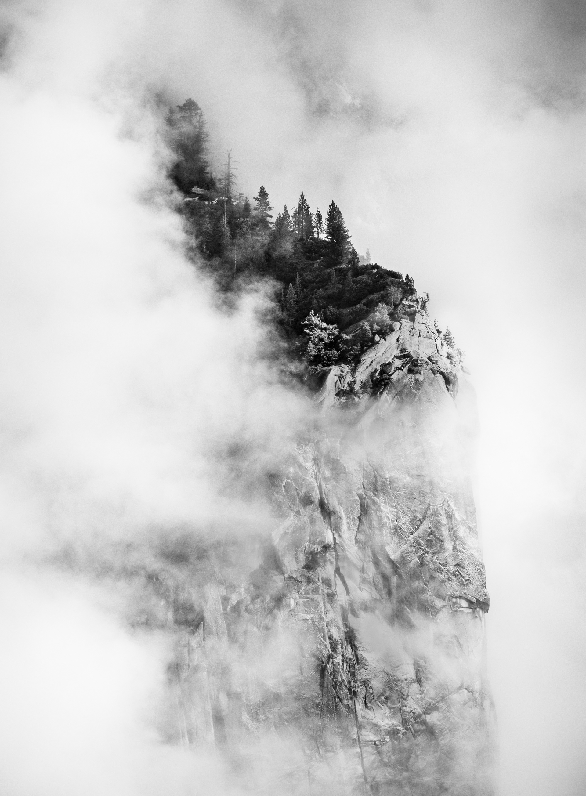 North Dome Emerging from Fog