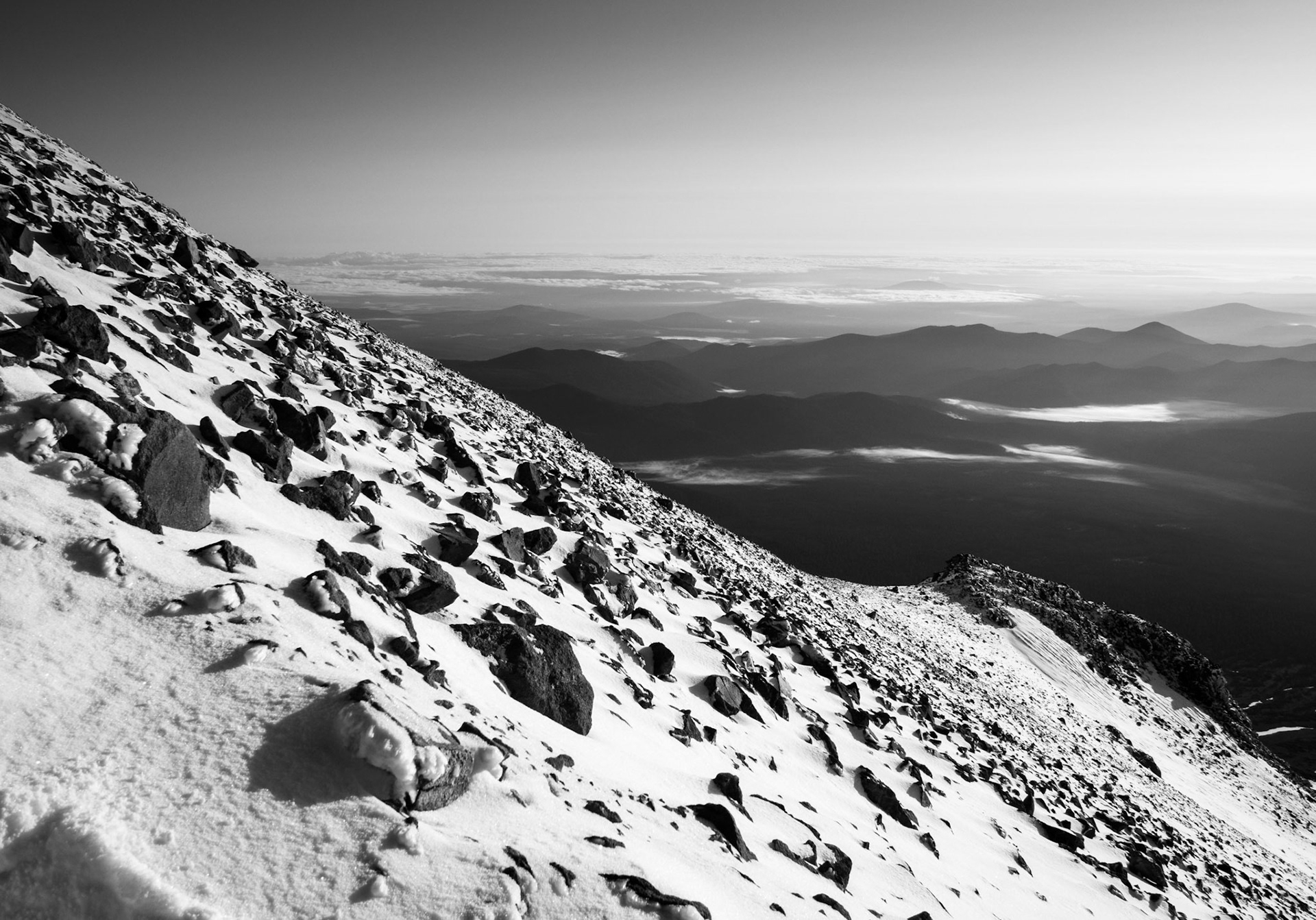 After an August Snowstorm on Mt Shasta