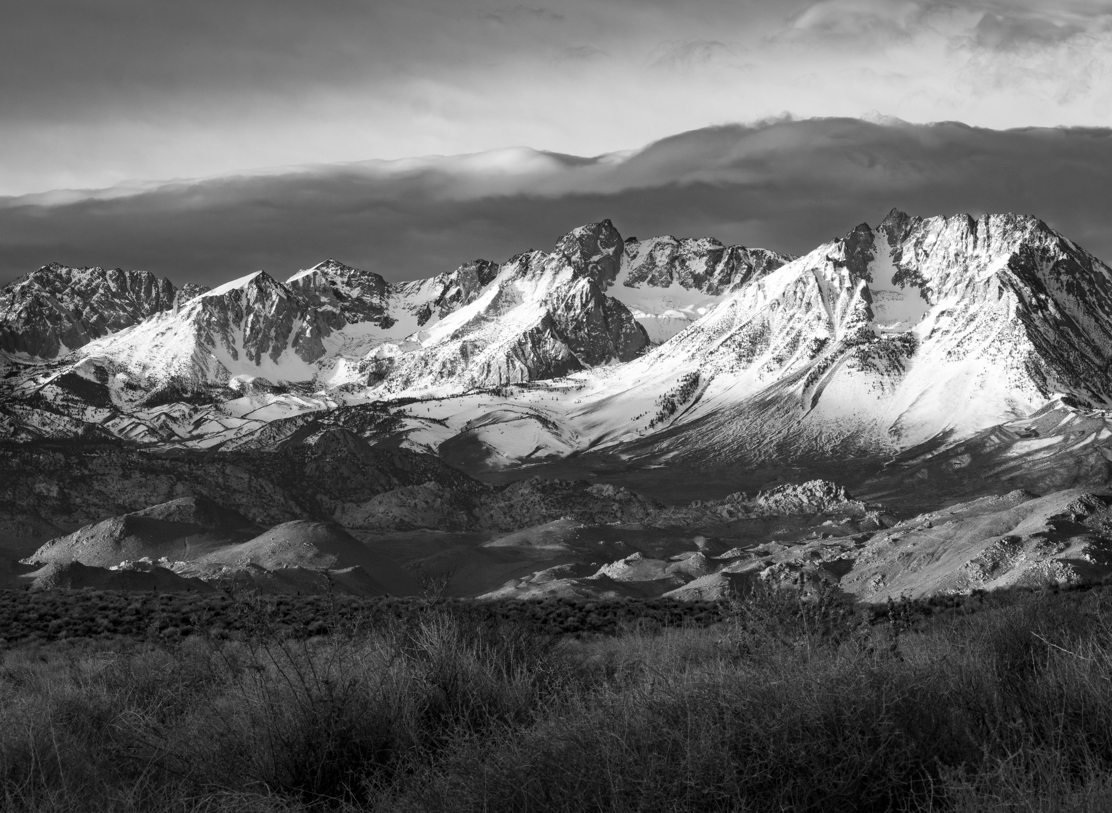 Sunrise on the Edge of the Eastern Sierra in Winter