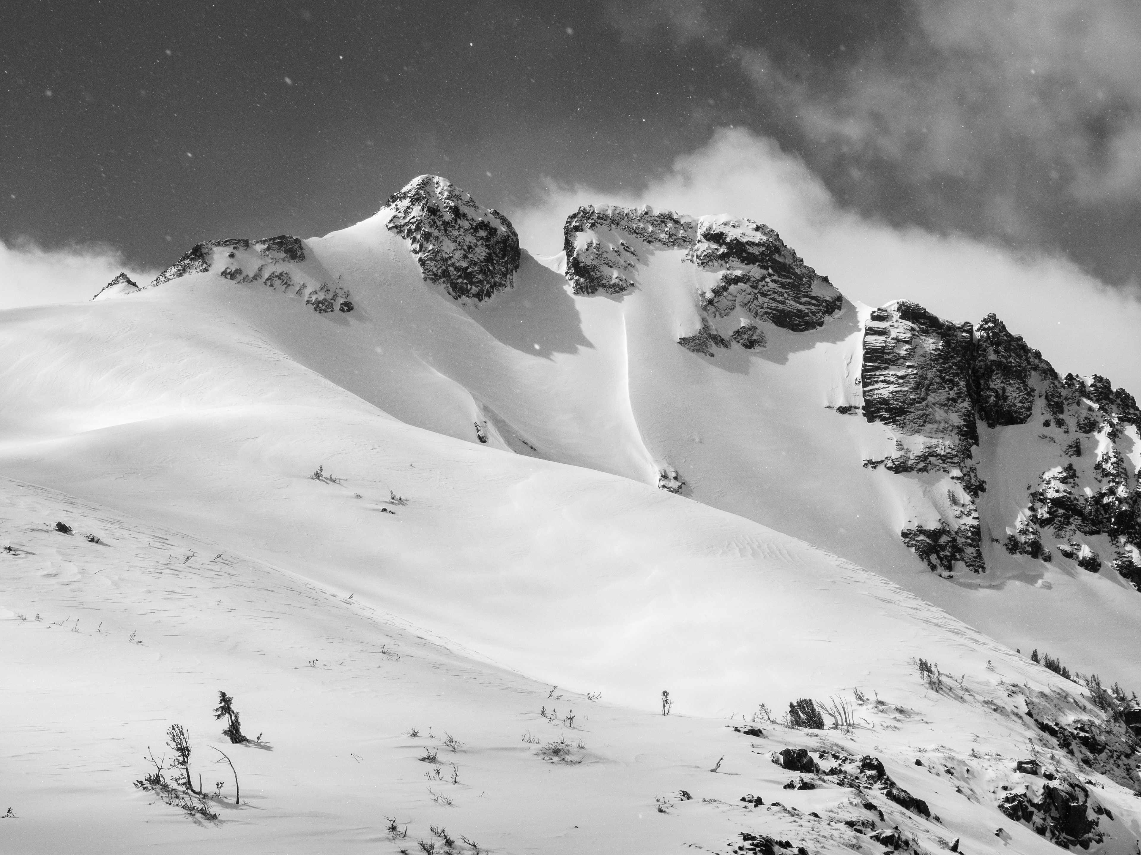 Snow Covered Mountains Over Round Top Peak 2