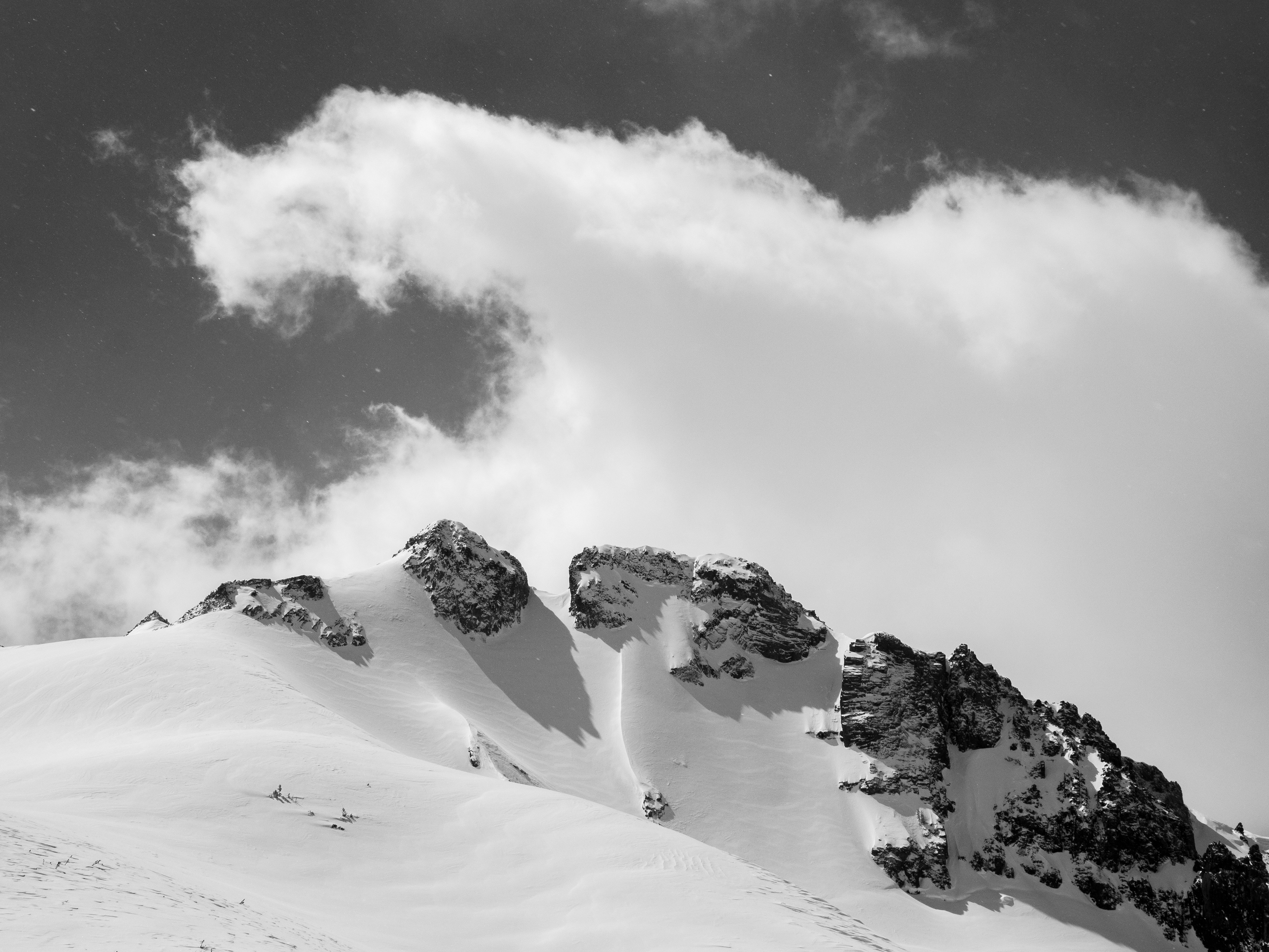 Snow Covered Mountains Over Round Top Peak 2