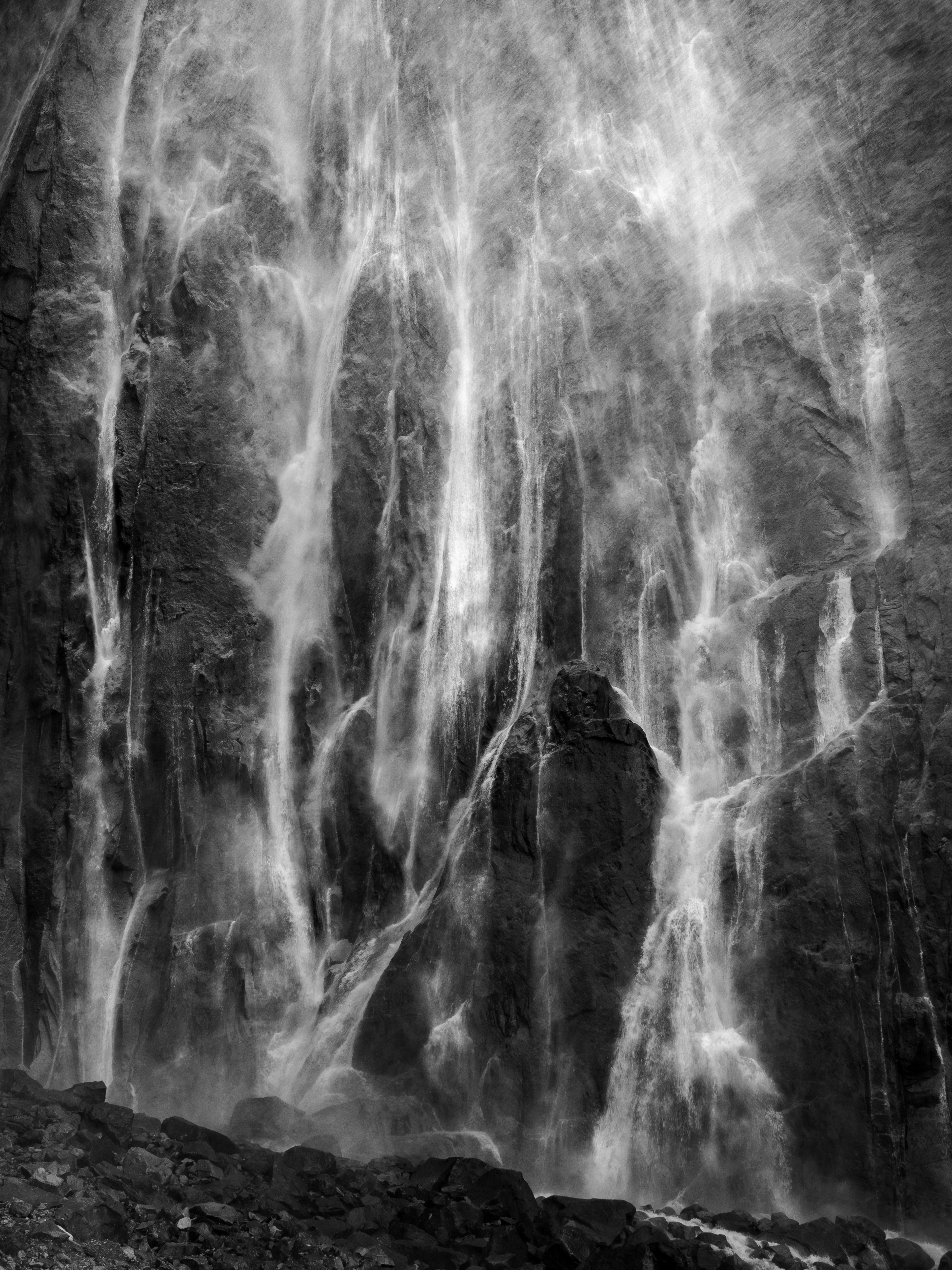 Water Pouring Over Granite 2