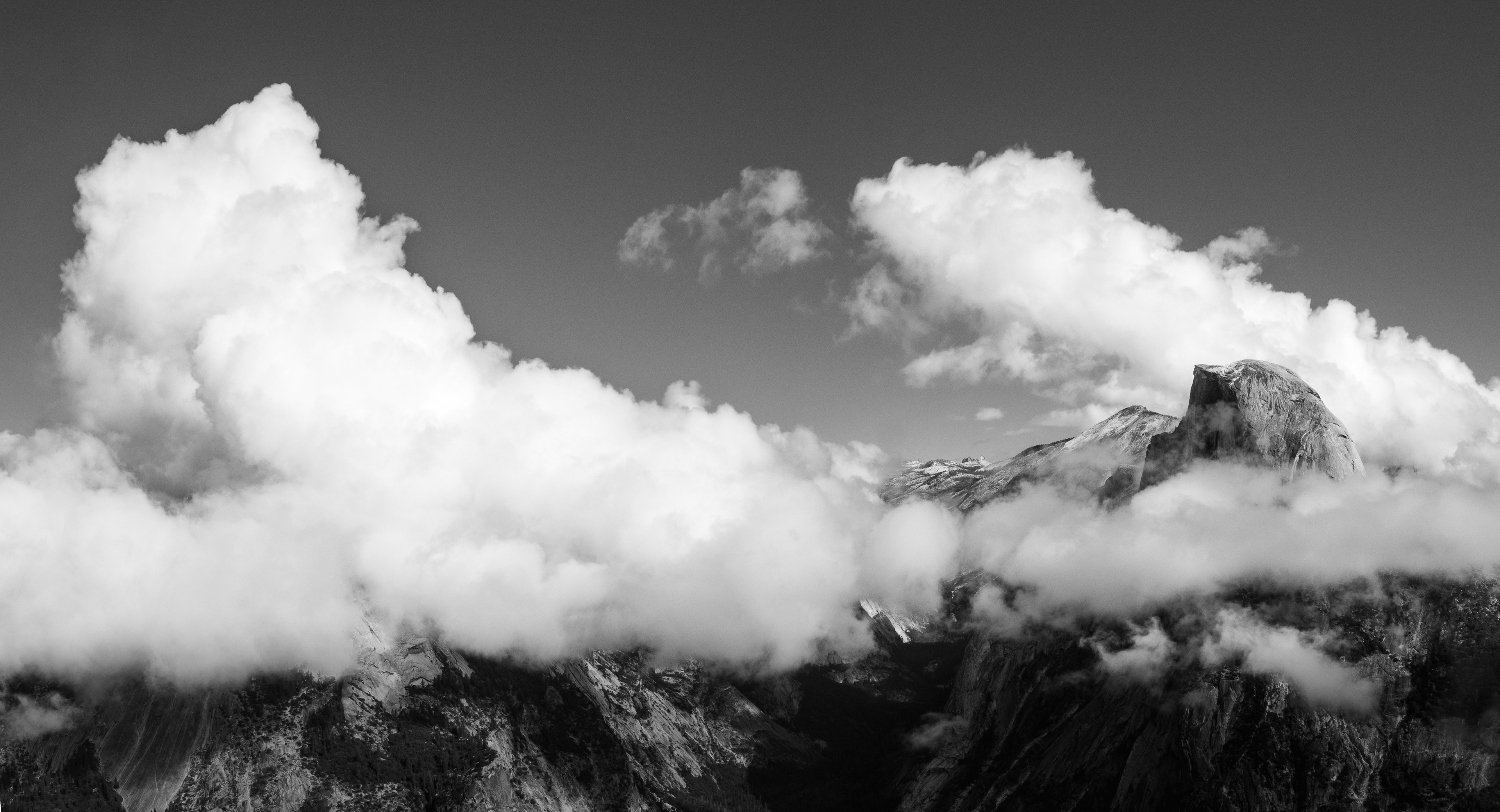 Clouds Taking Shape Over North Dome and Half Dome