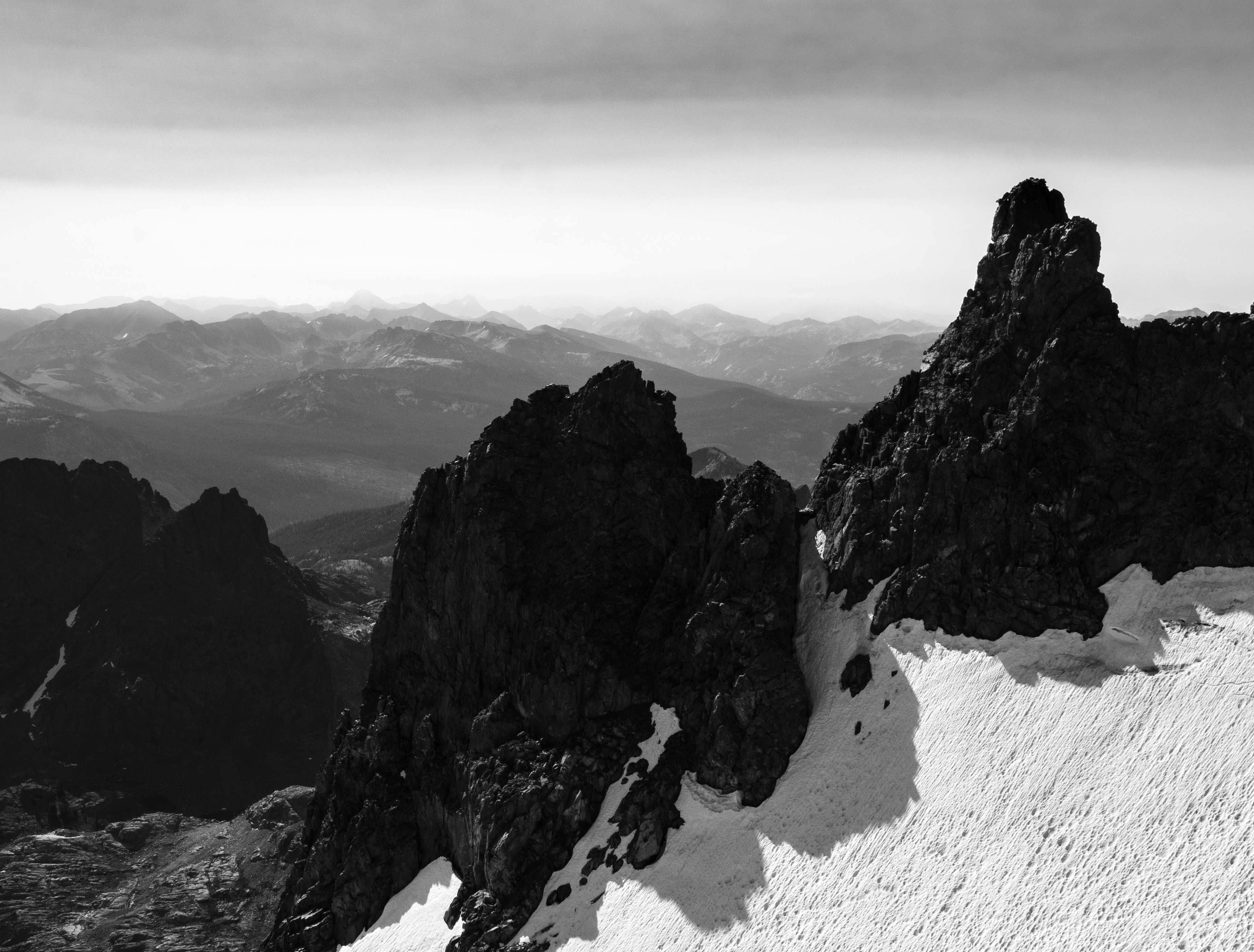 Peaks Above the Southeast Glacier of Mount Ritter