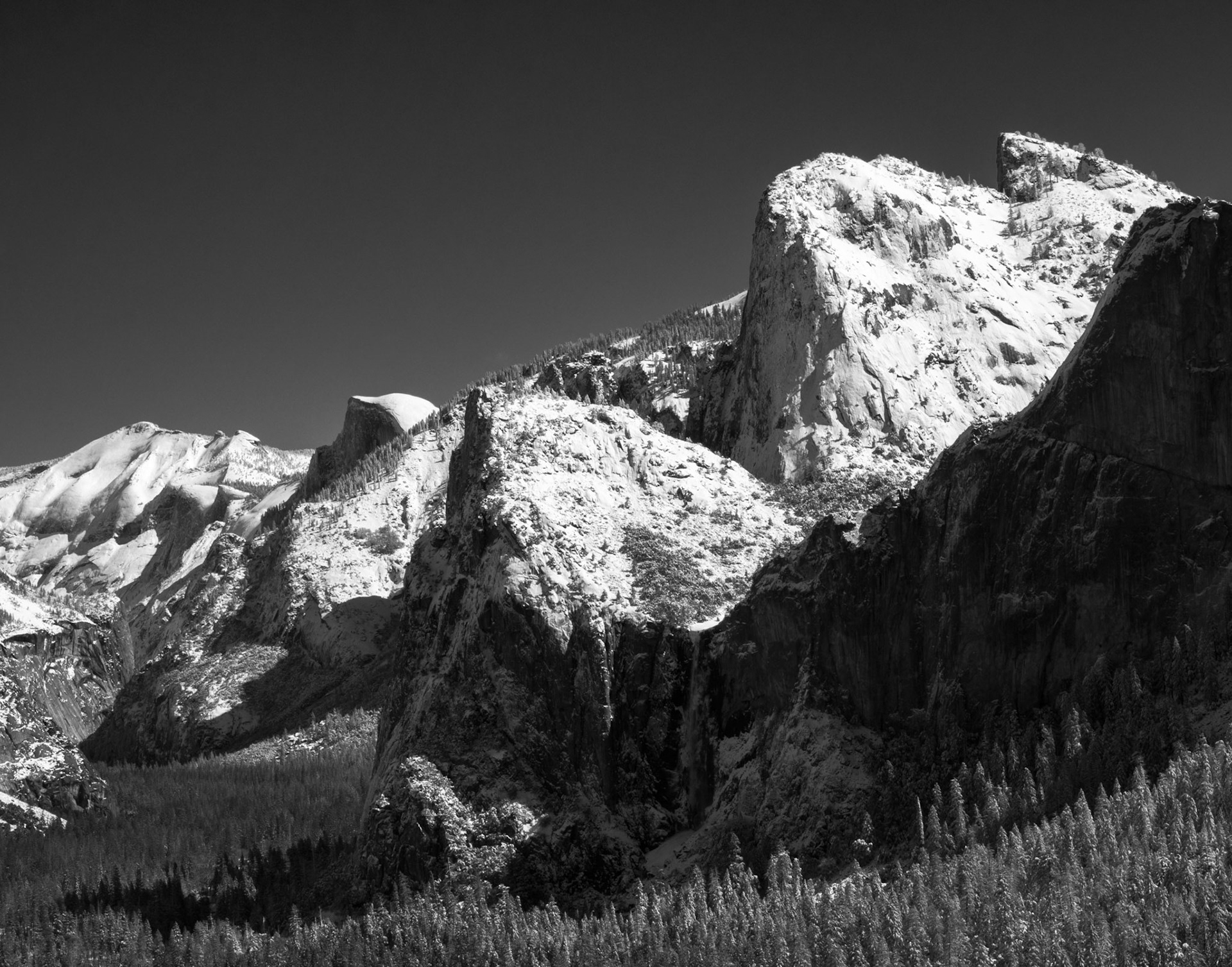 Cathedral Rocks Snow Covered