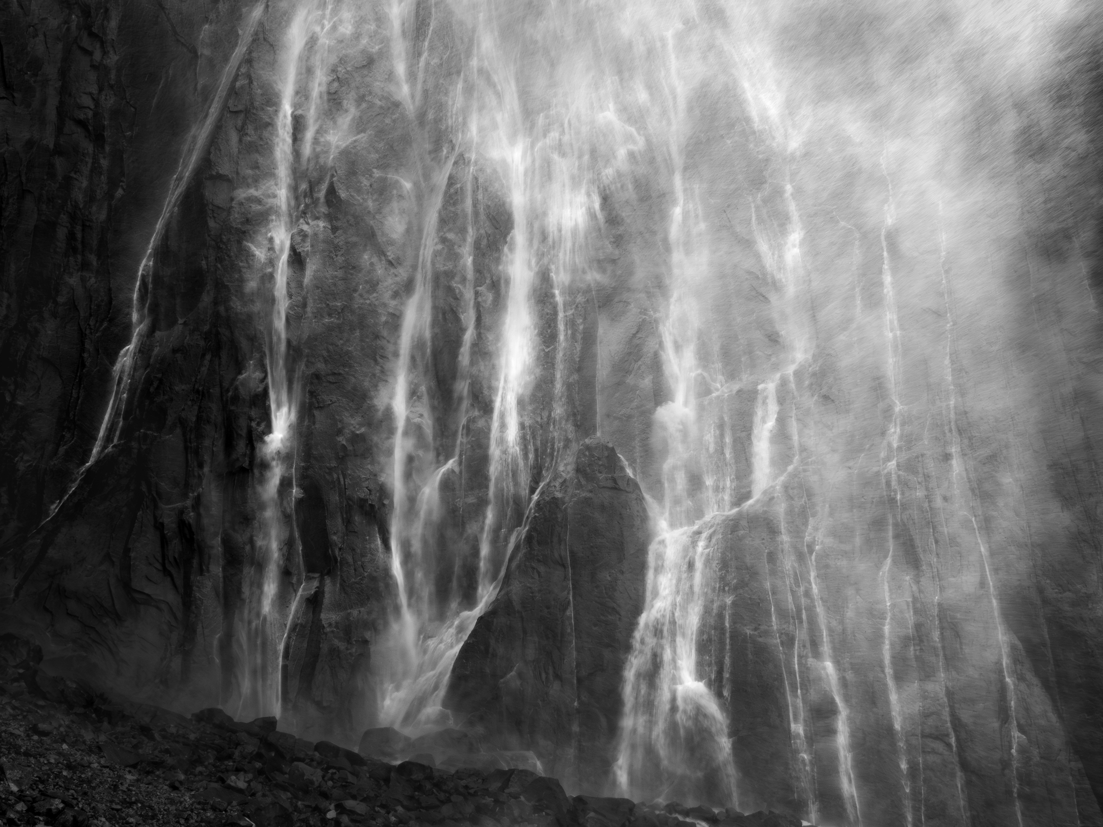Water Pouring Over Granite 1