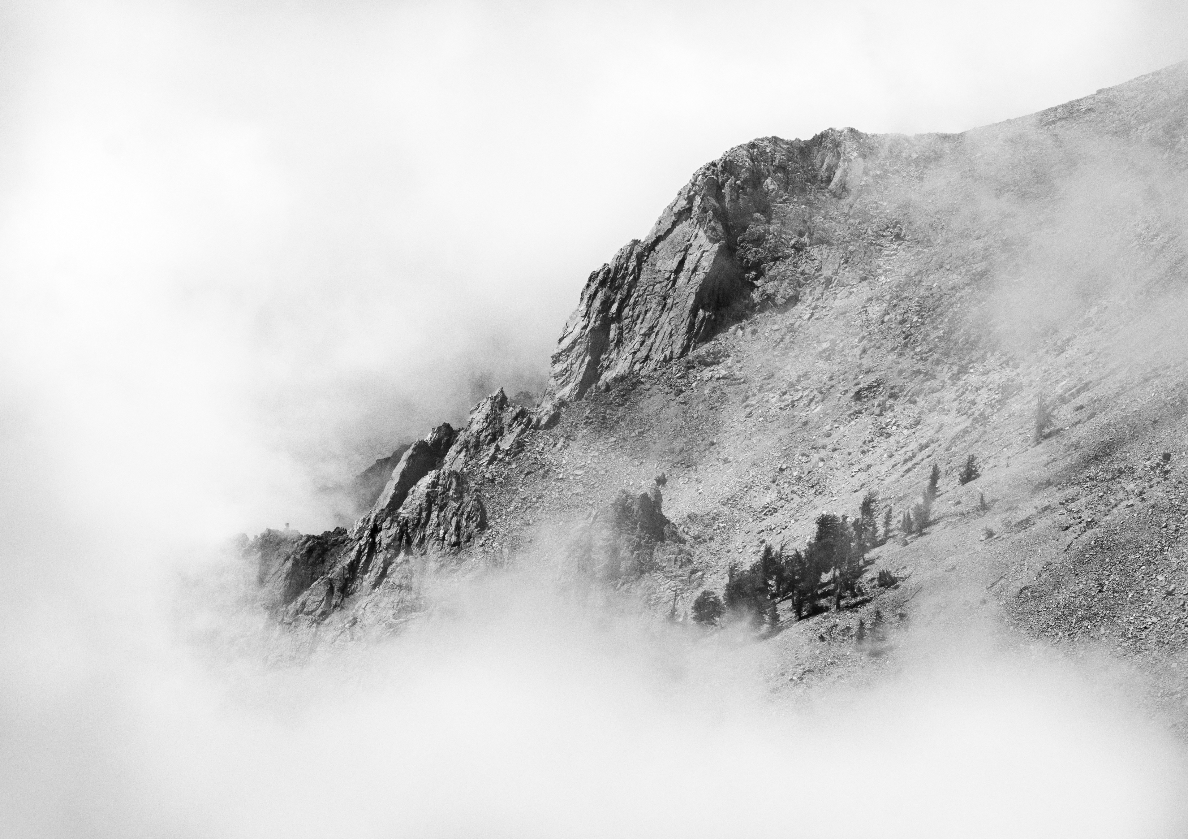 Mountains in the Fog Overlooking Mineral Creek