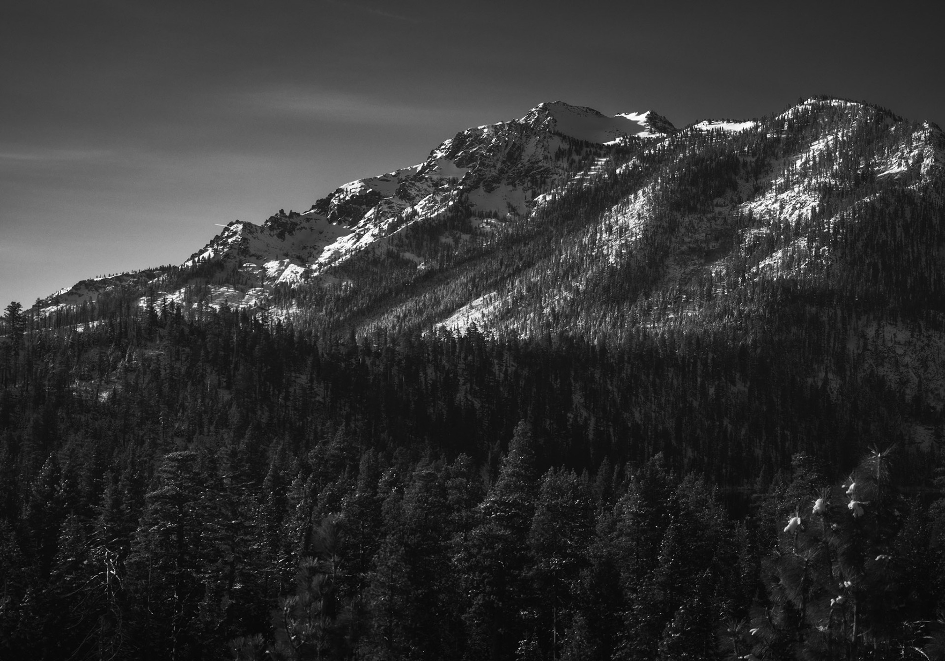 Mountains on the Edge of Lake Tahoe
