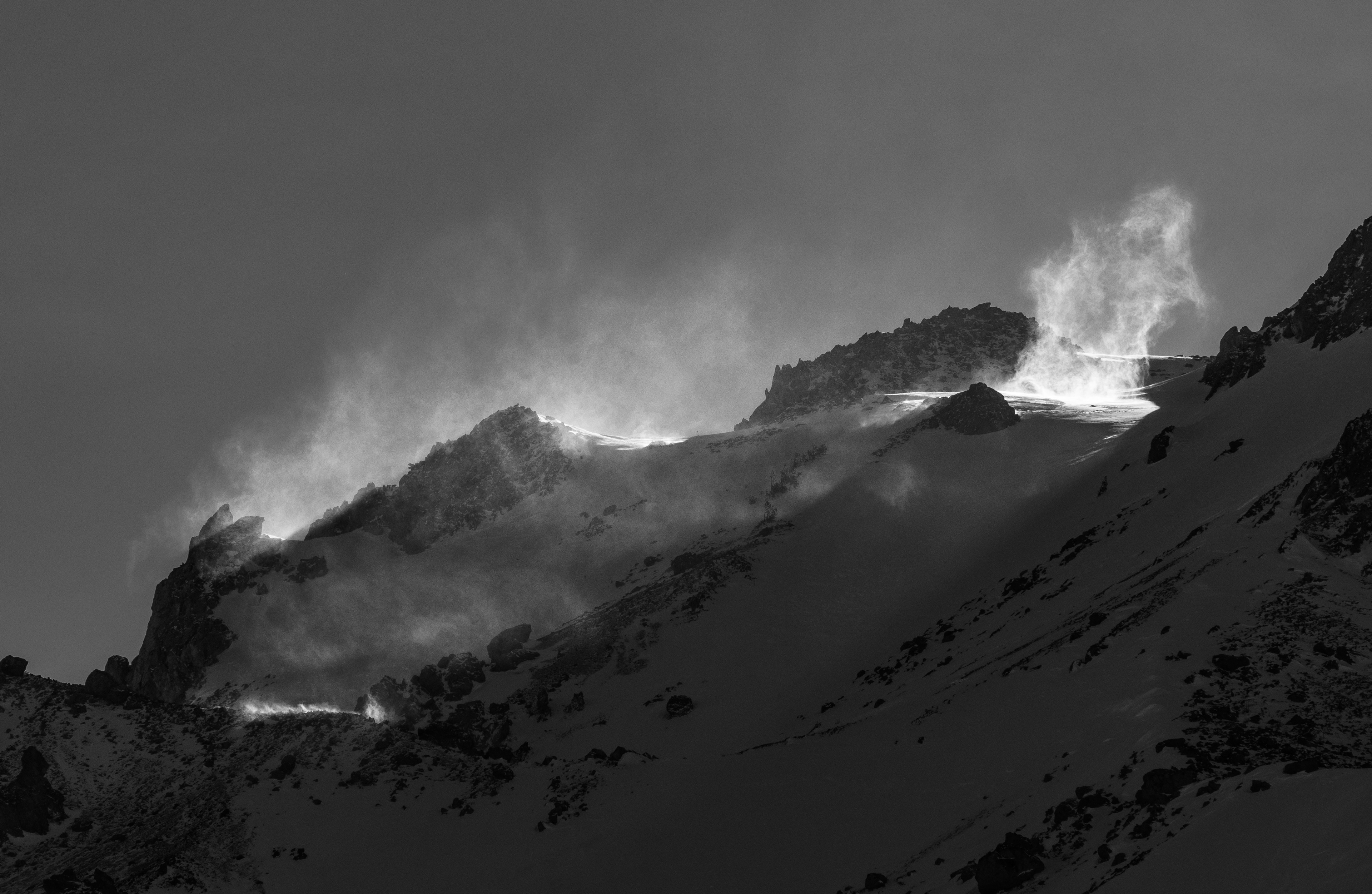 A Figure in Windblown Snow