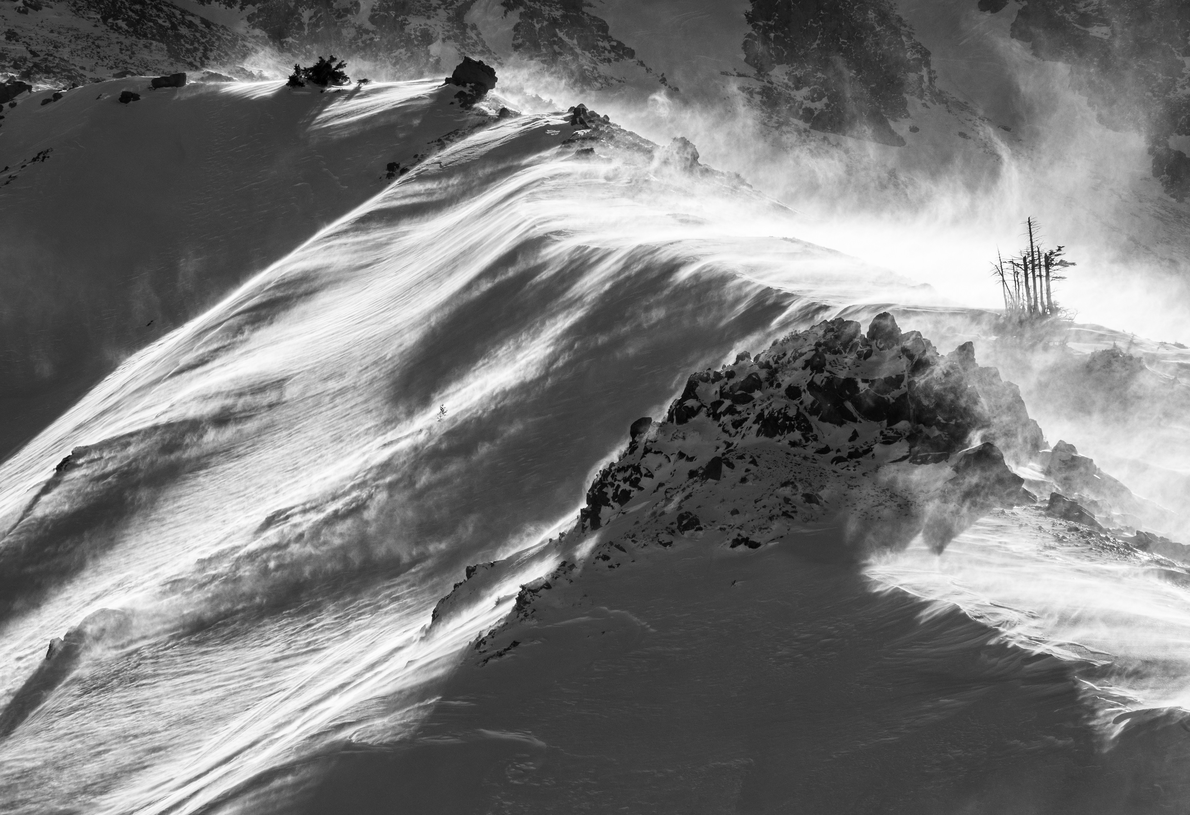 Blowing Snow on Chaos Crags