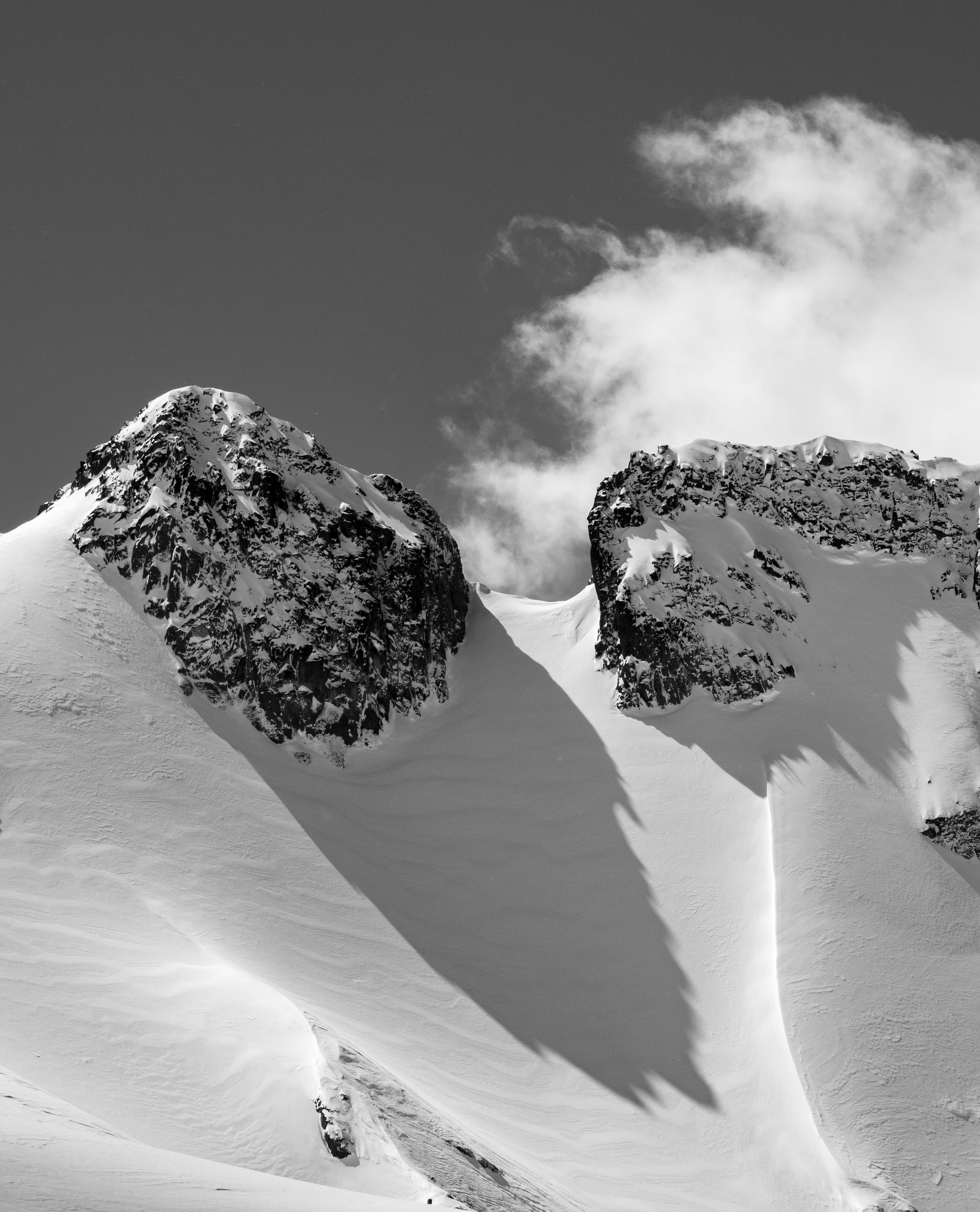 Shadow, Rock, and Clouds