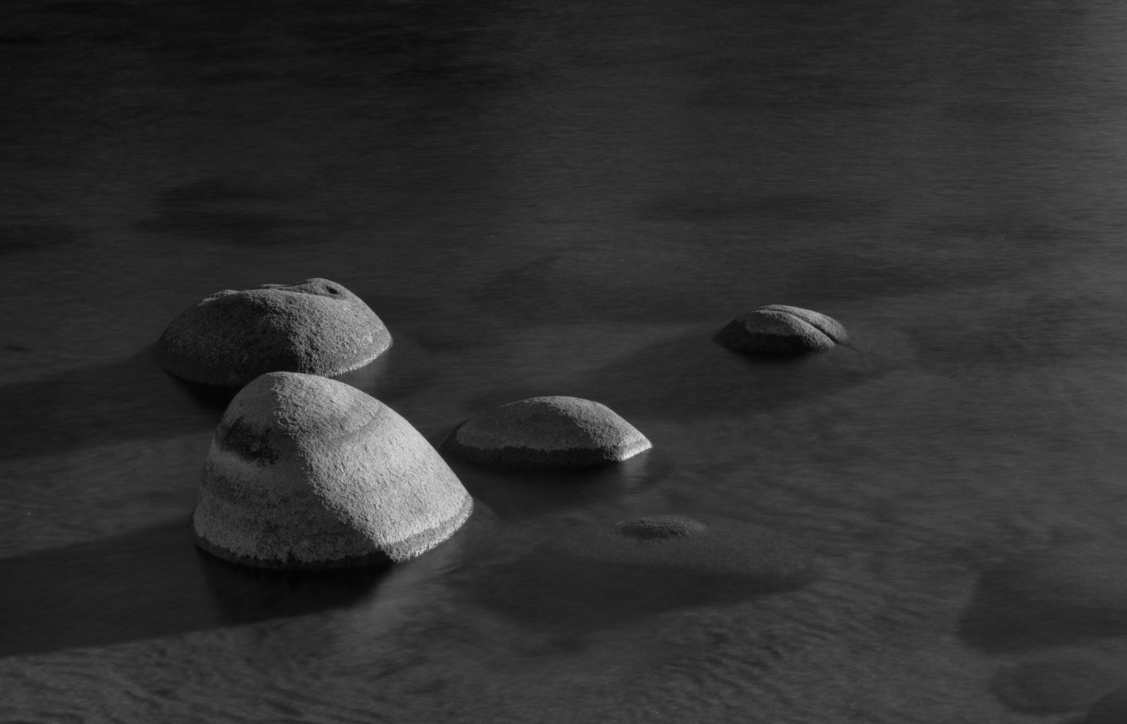 Boulders Capturing Sunset in Lake Tahoe