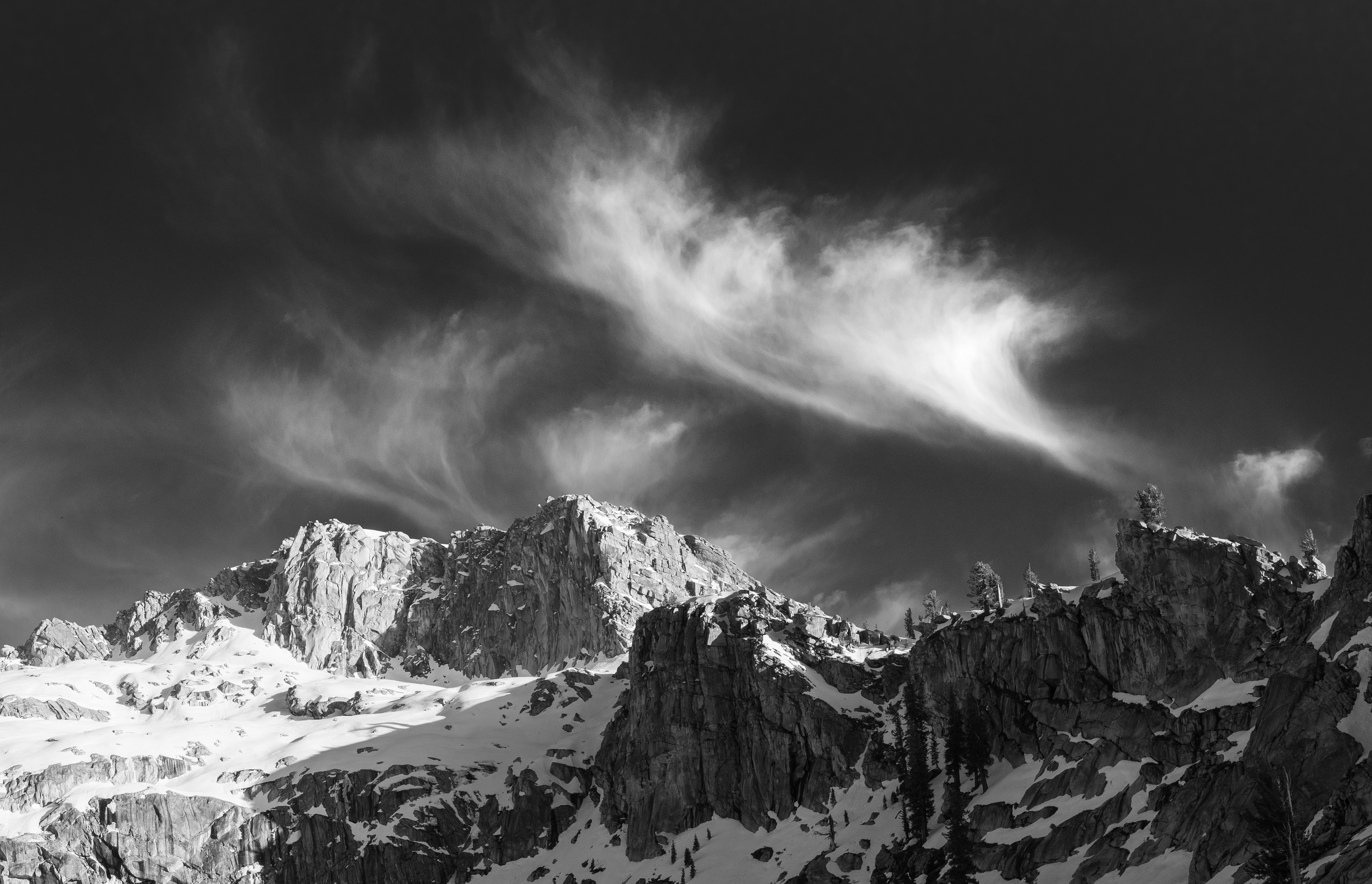 Windswept Clouds Over Peark Lake