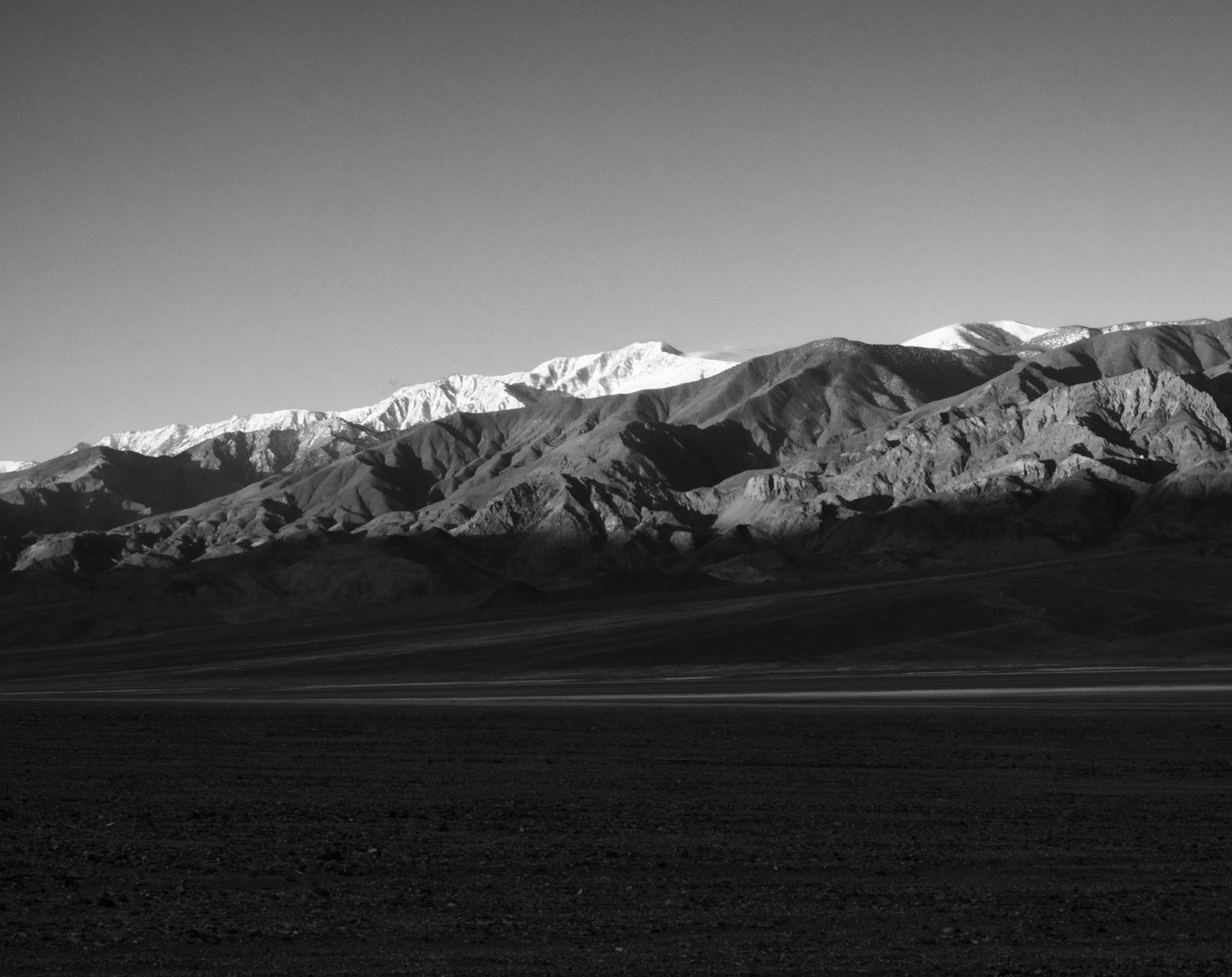 Snow Covered Mountains Above Death Valley