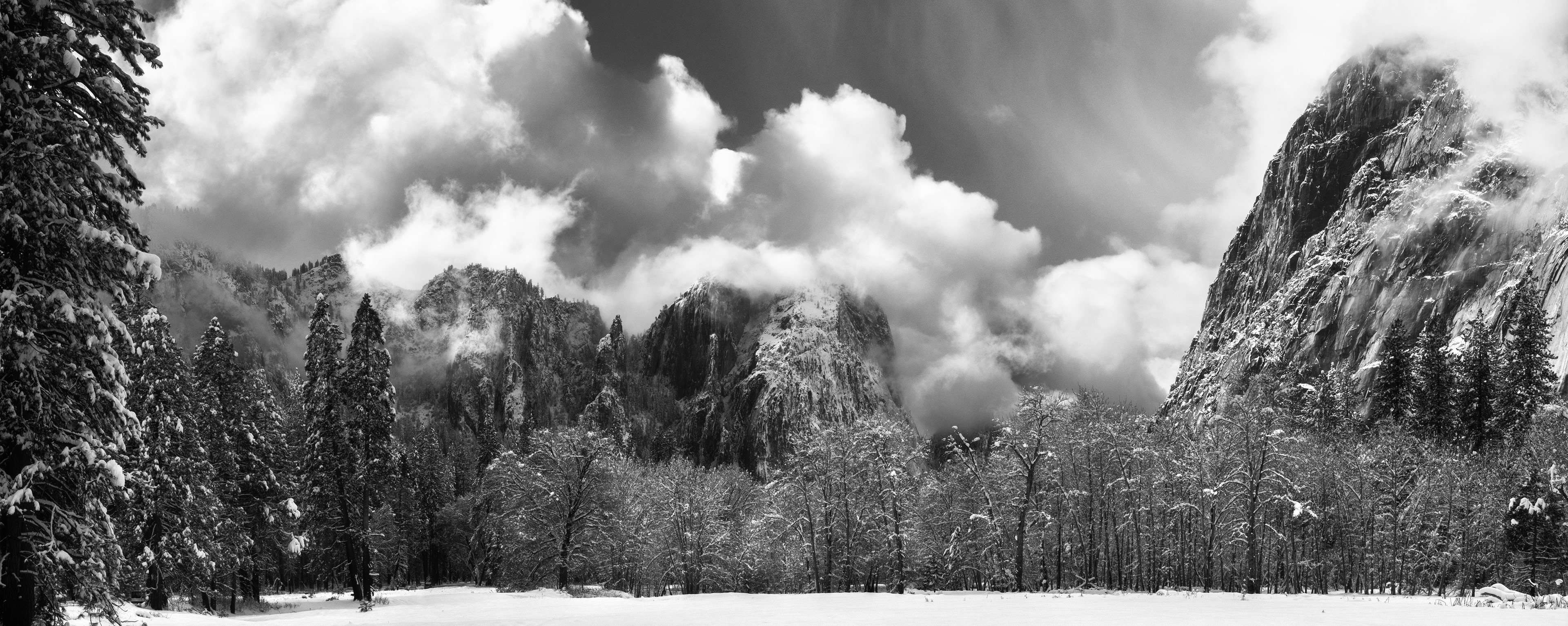 Winter Clouds Over Yosemite Valley