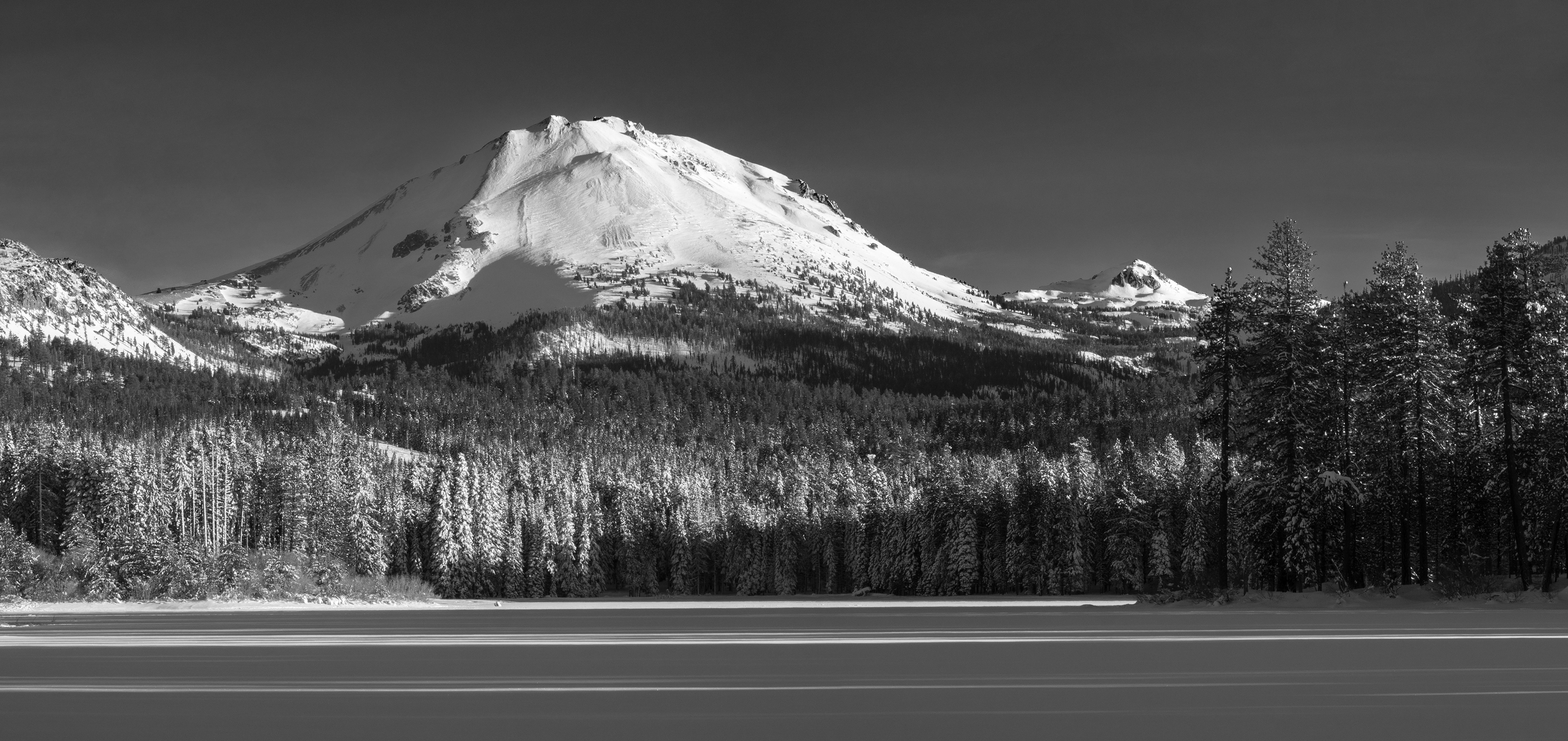 Winter Sunset at Manzanita Lake