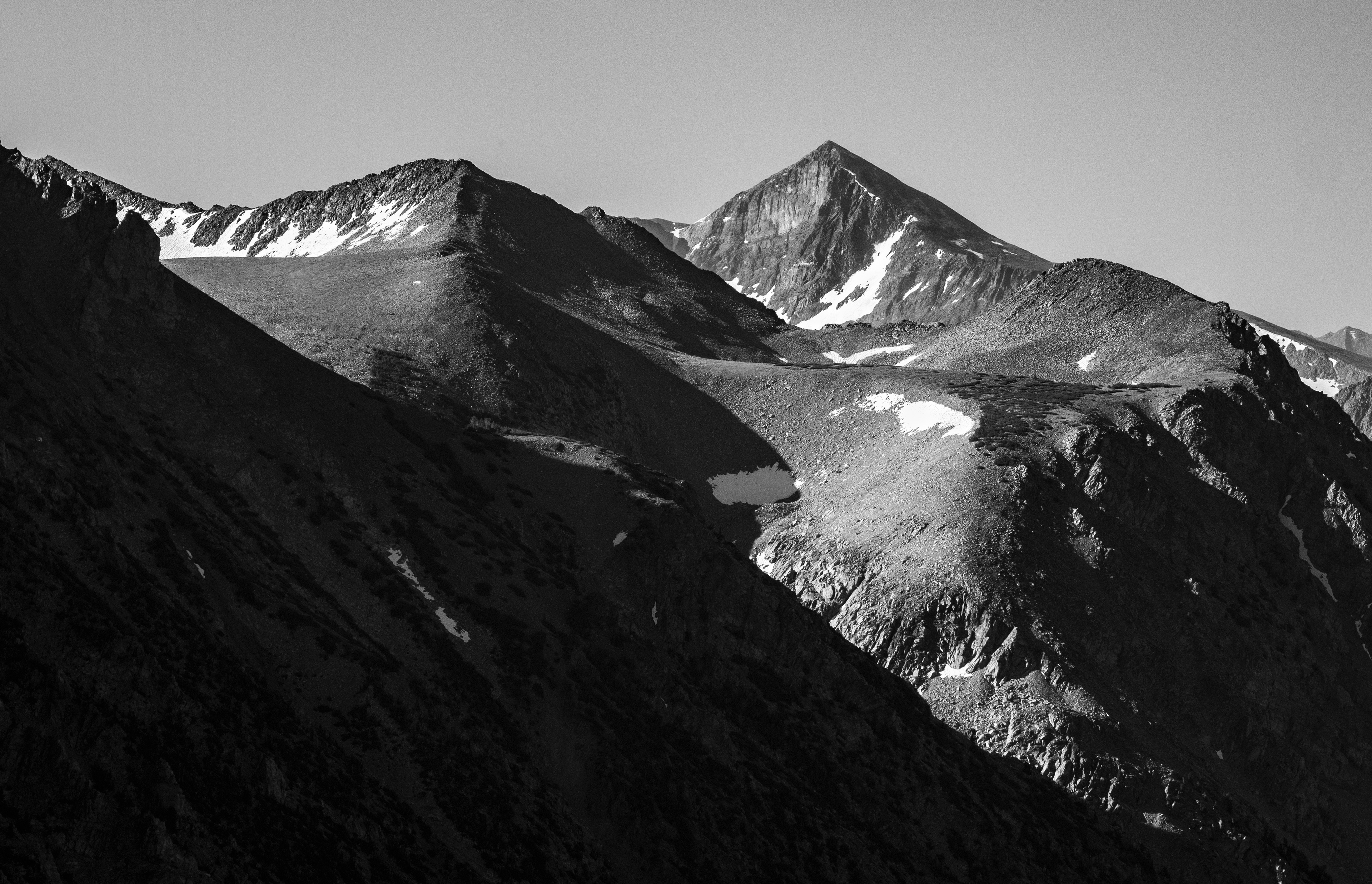 Sunrise on the Mountains Overlooking Lundy Canyon