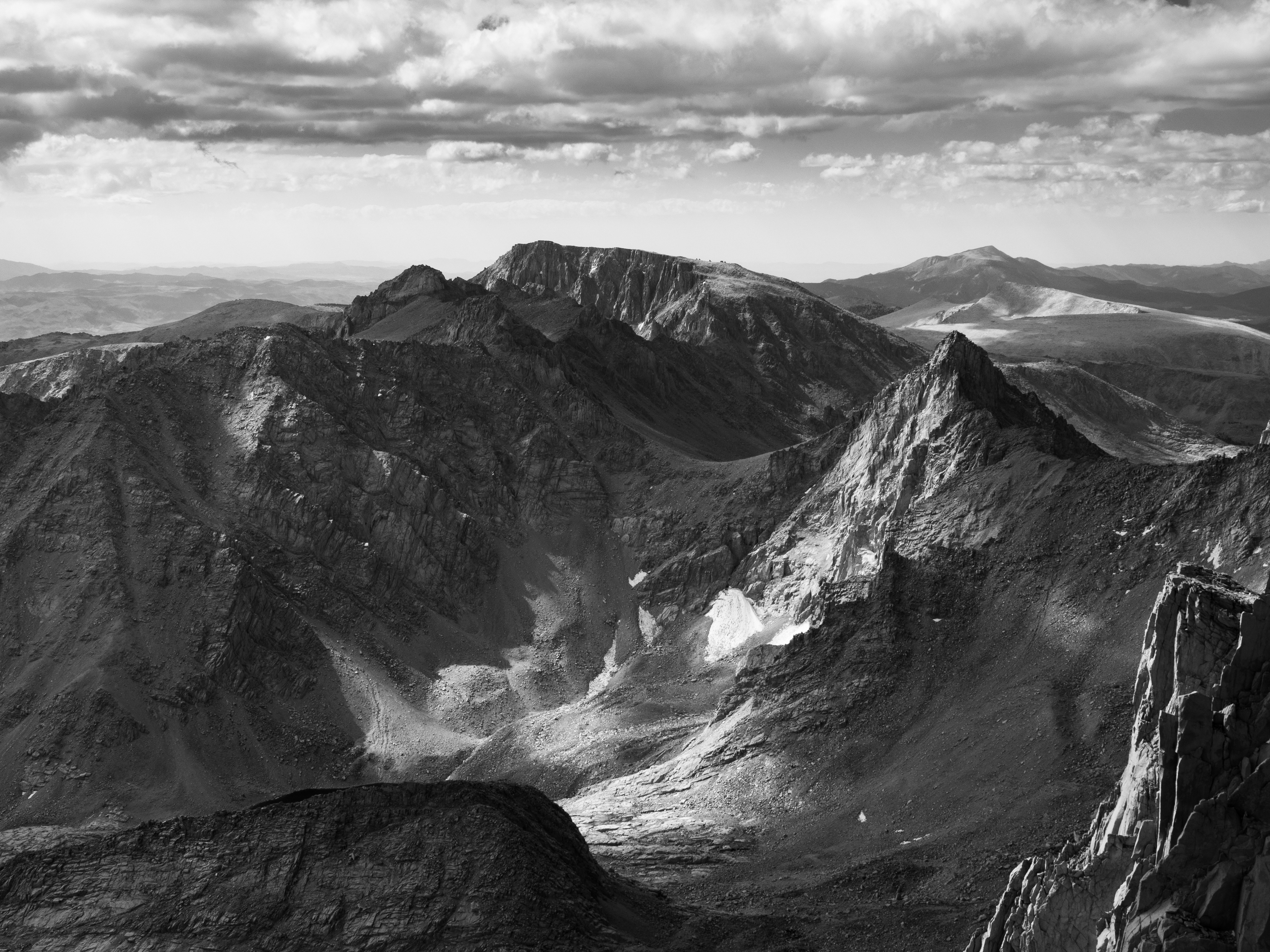 Light on the mountains beneath Mount Whitney