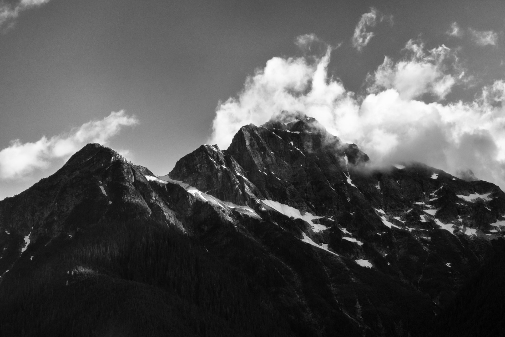Sunset on the Mountains of North Cascades