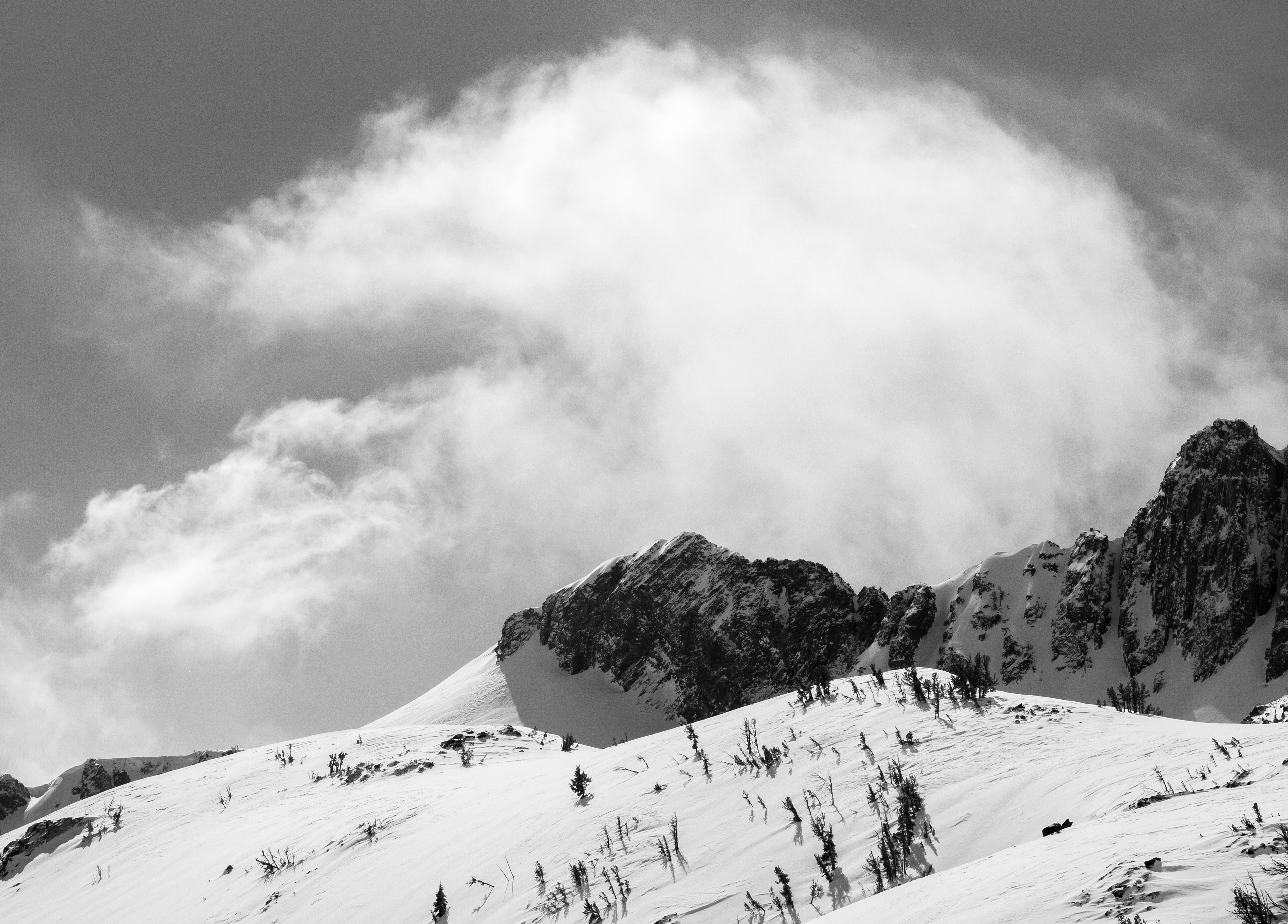 Clouds Over a Rocky Ridge
