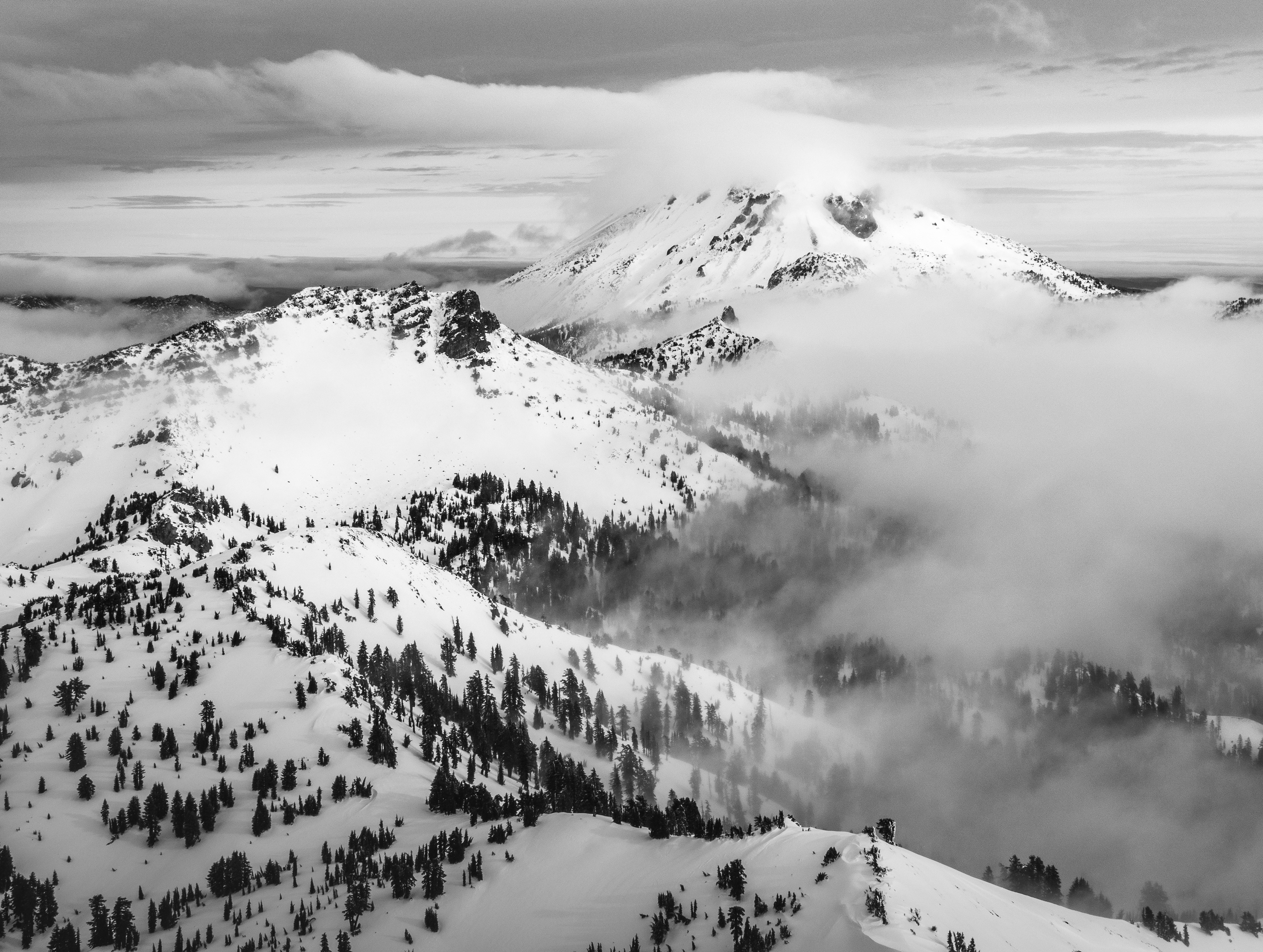 Lassen, Snow Covered, From Brokeoff Mountain No. 1