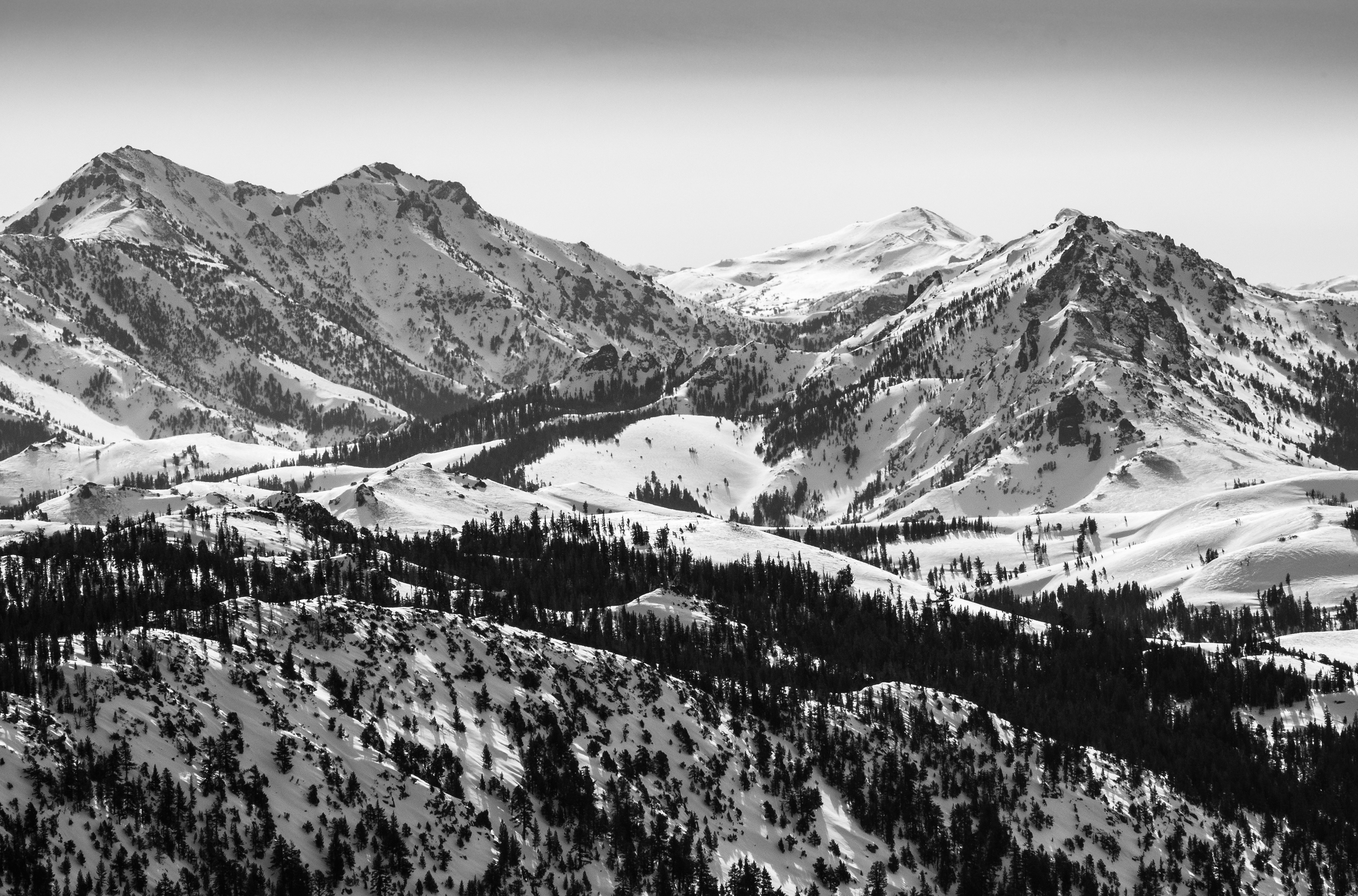 Snow Covered Mountains of Mokelumne Wilderness