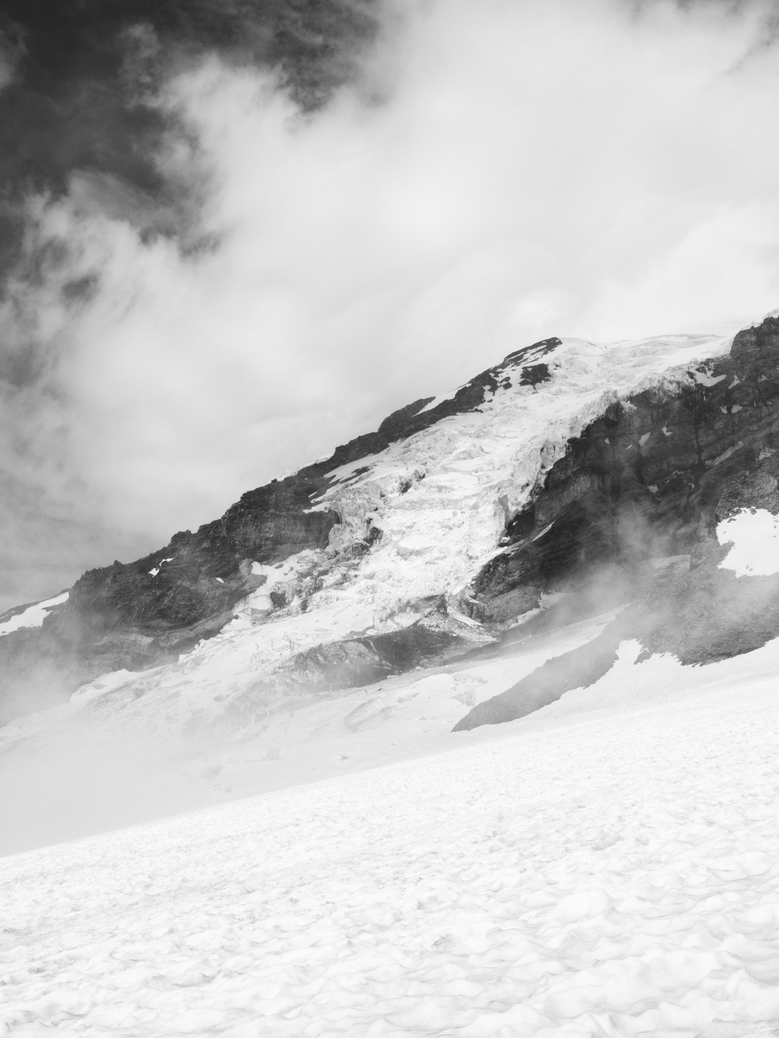 Fog and Clouds on Mount Rainier