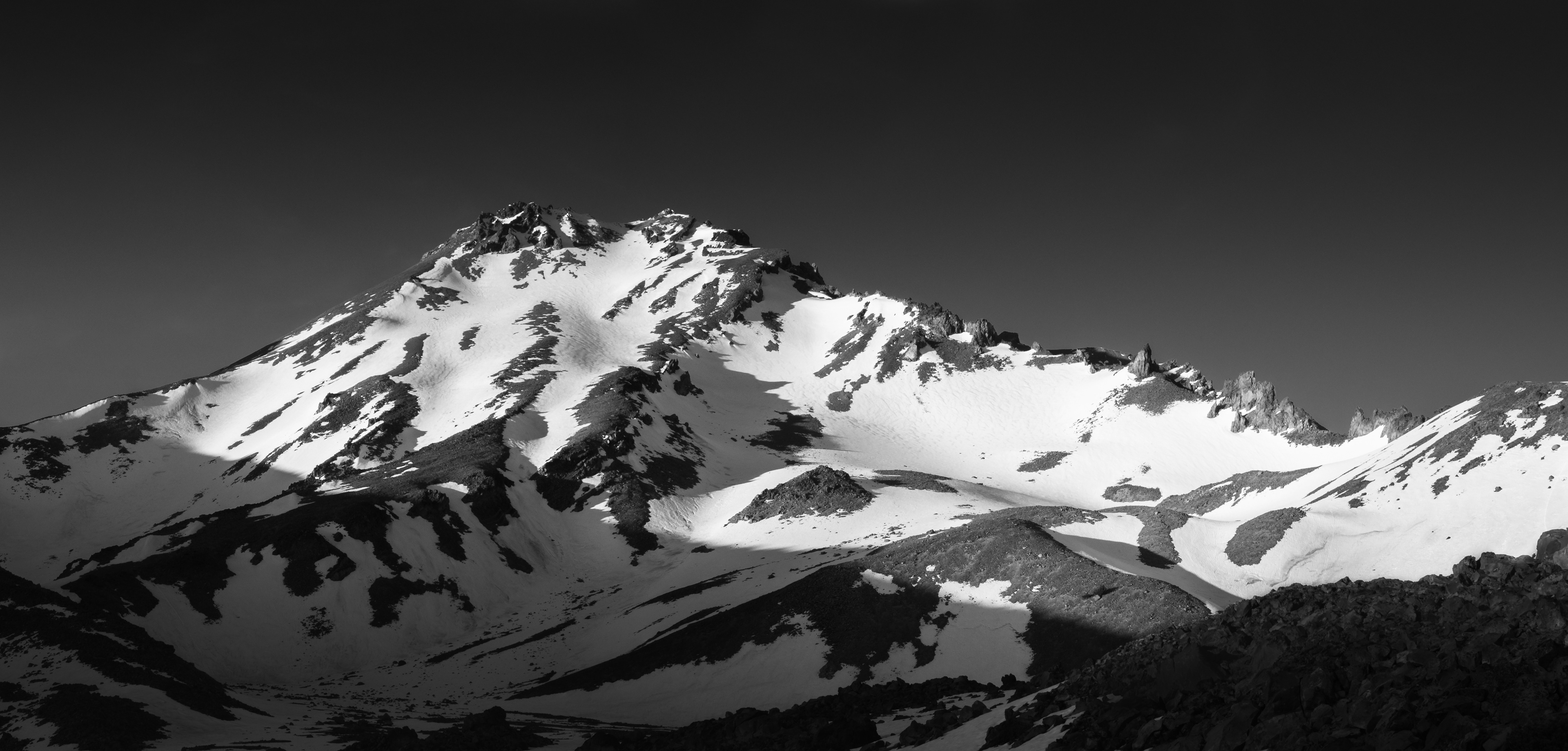 Sunset on Mount Shasta Seen from Hidden Valley