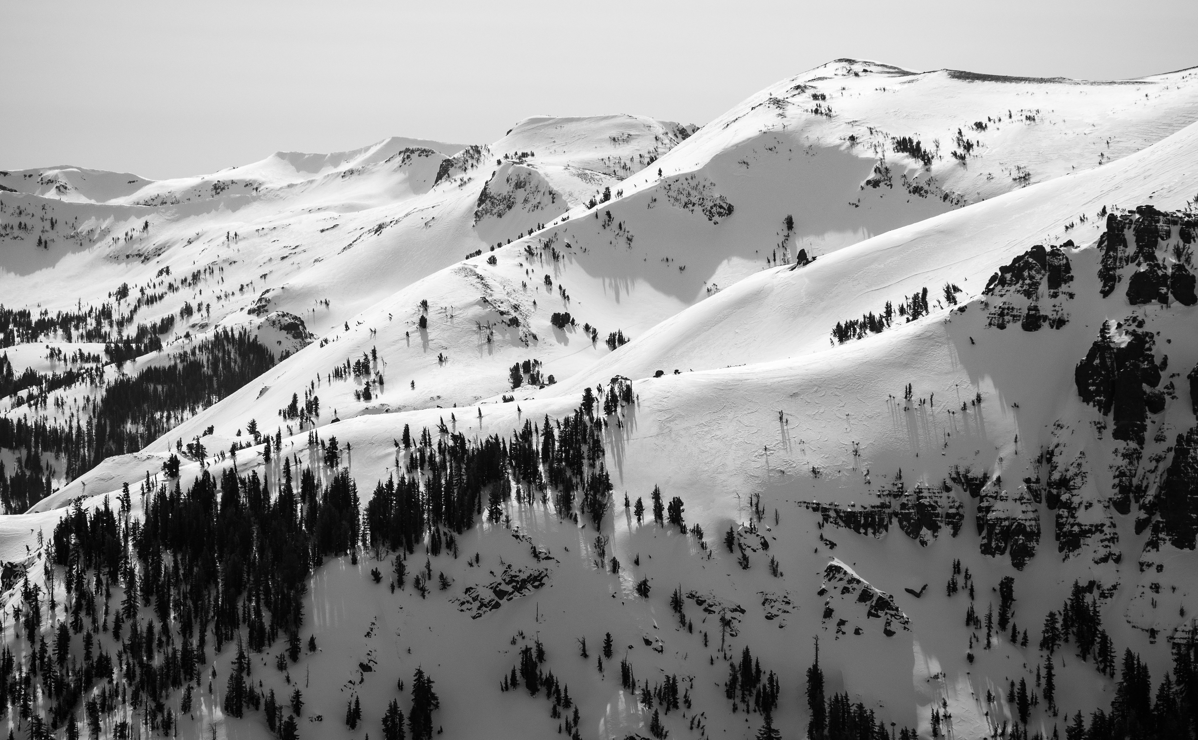 Snow Covered Mountains Overlooking Hope Valley
