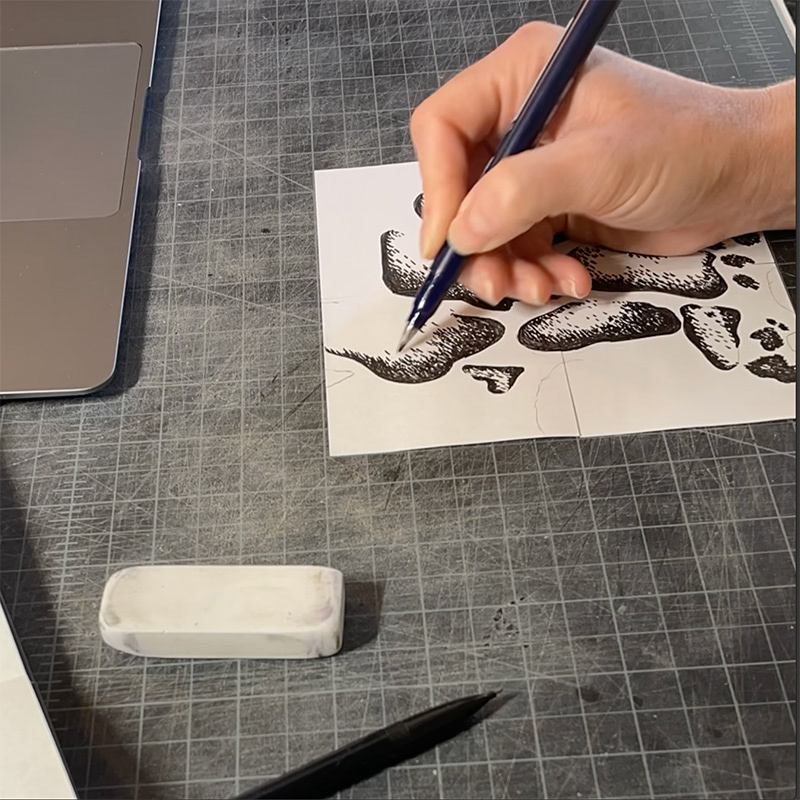 To see more on the creation of this pattern, check out the process, visit http://instagram.com/indiedaniellecreative