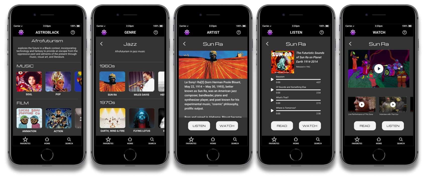 Astroblack app prototype