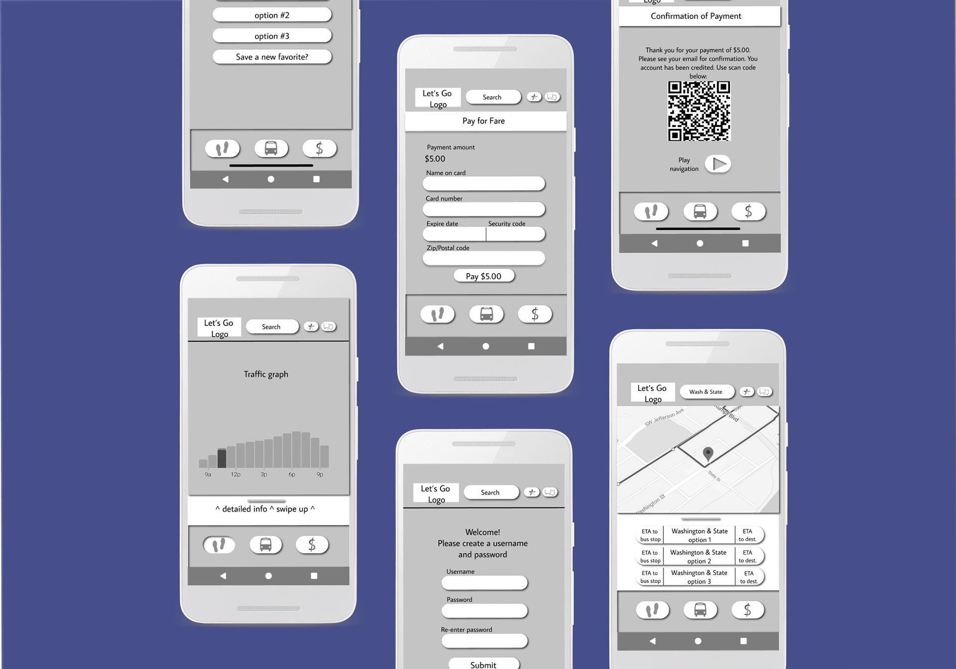 Further iterations of low fidelity prototype