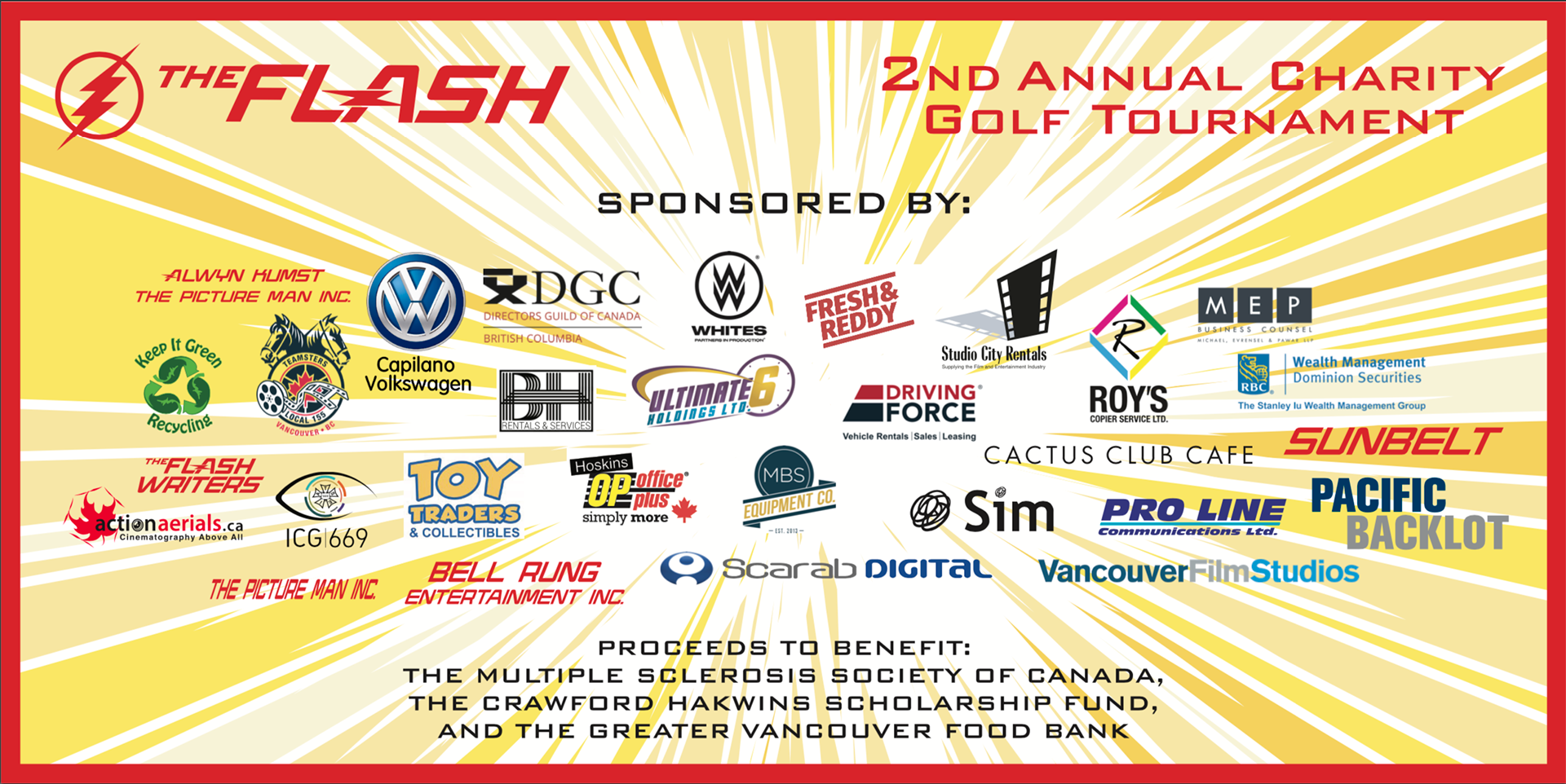 The Flash golf tournament poster design and production