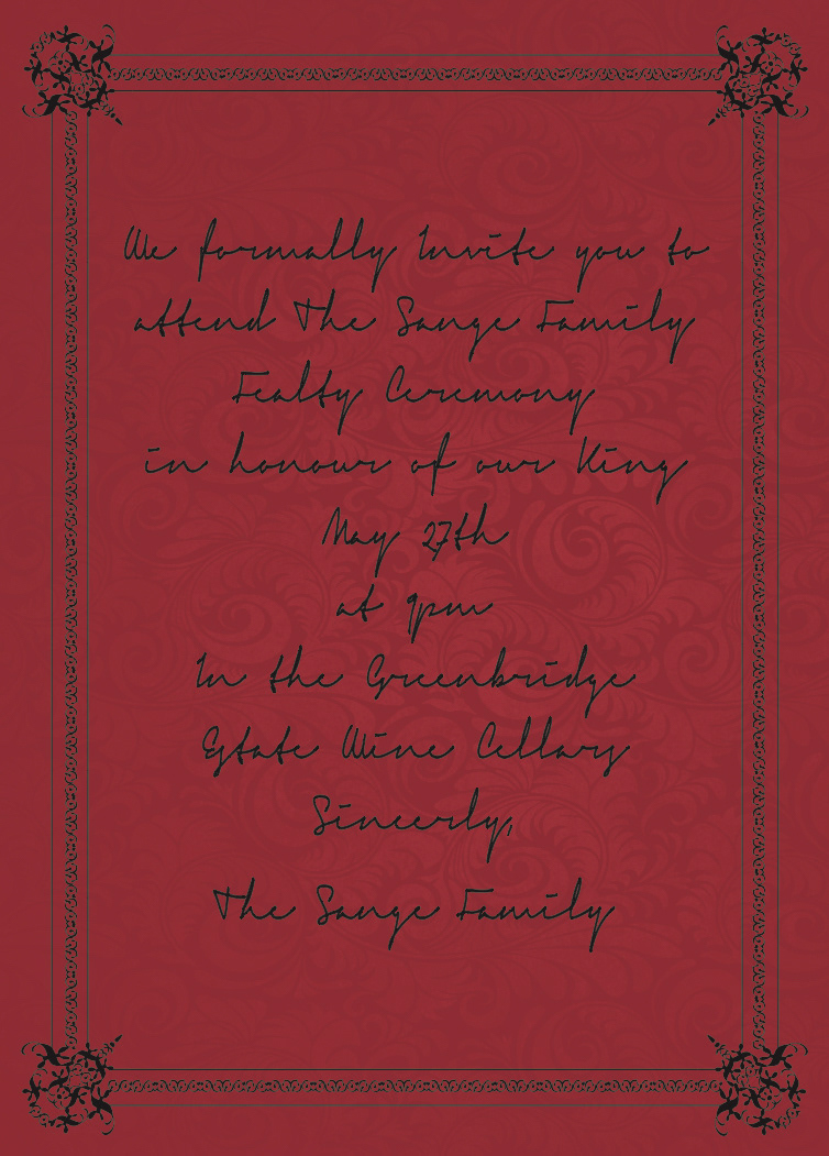 Invitation design for Drink, Slay, Love