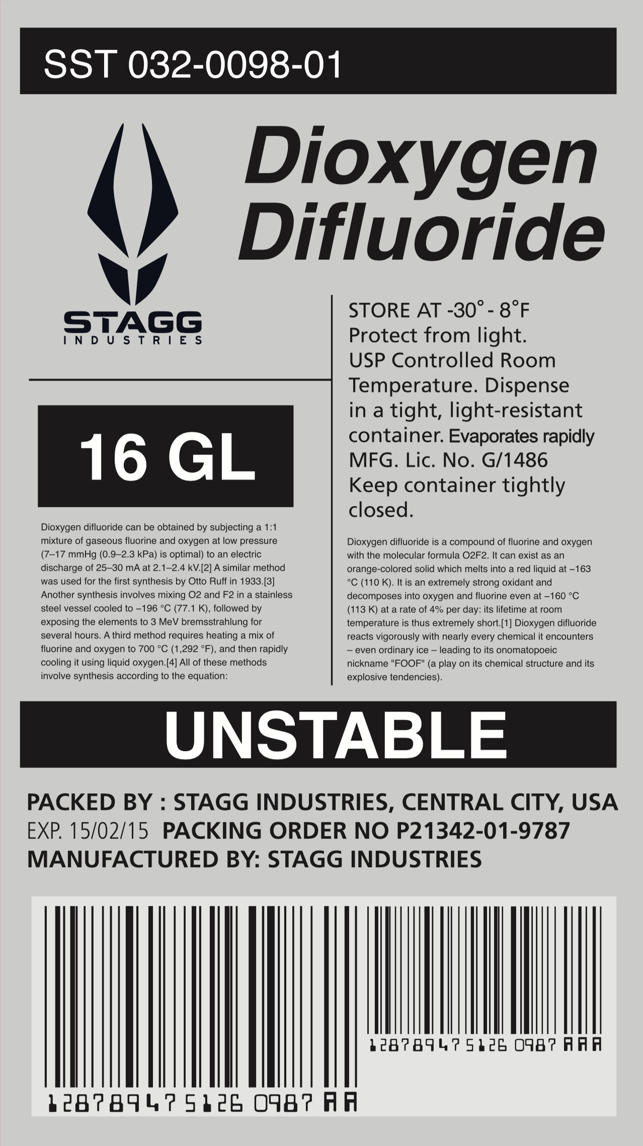 Another chemical label for The Flash