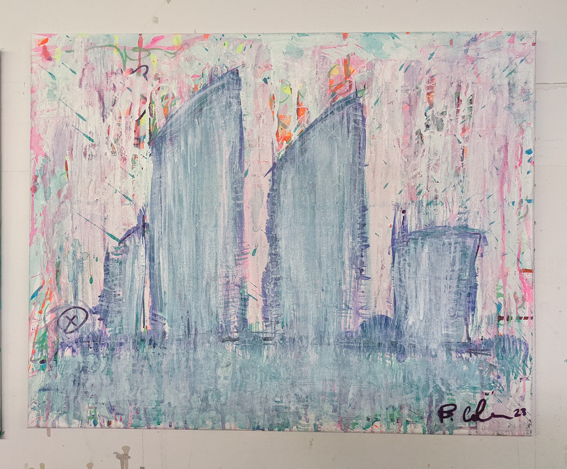 mixed media on canvas