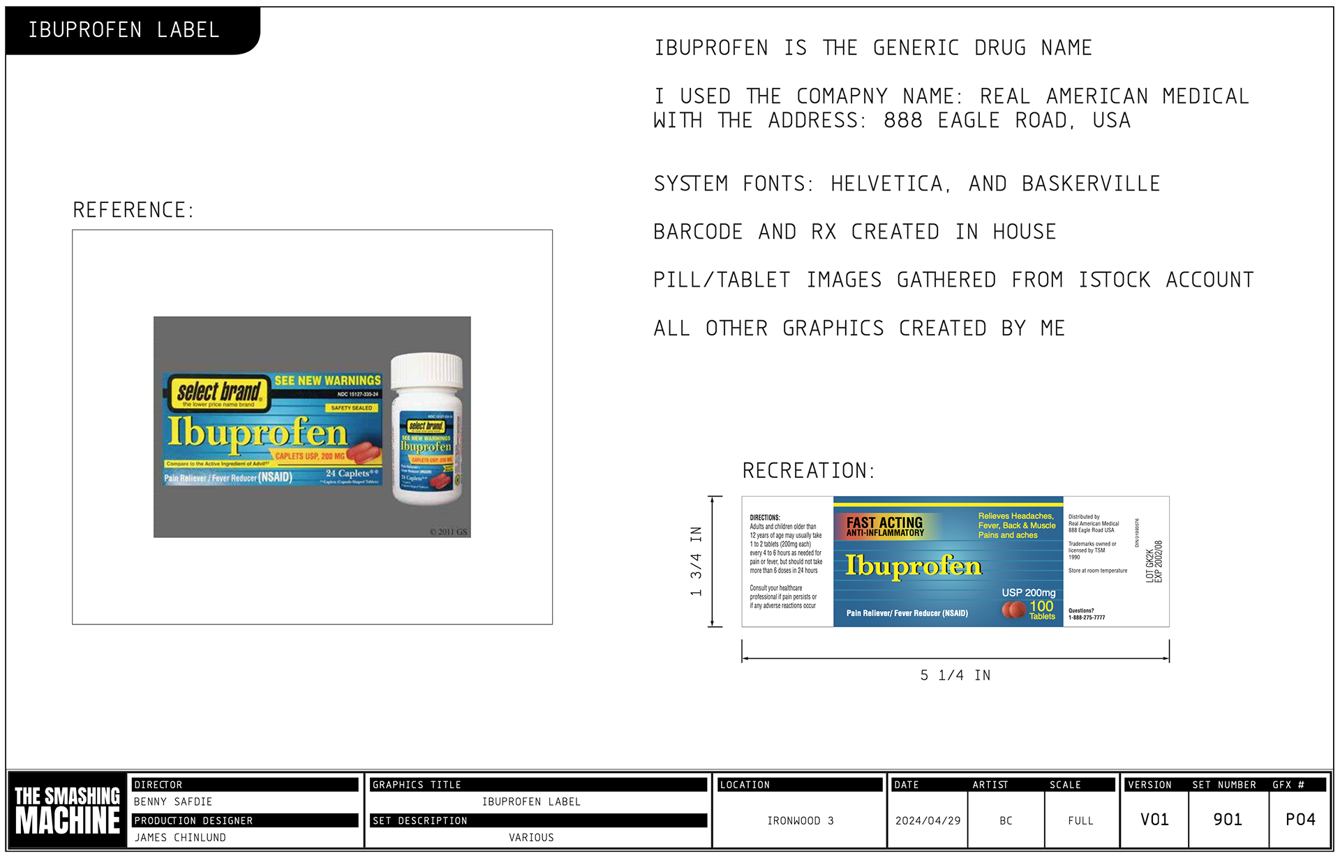 Feature Film Props Graphics