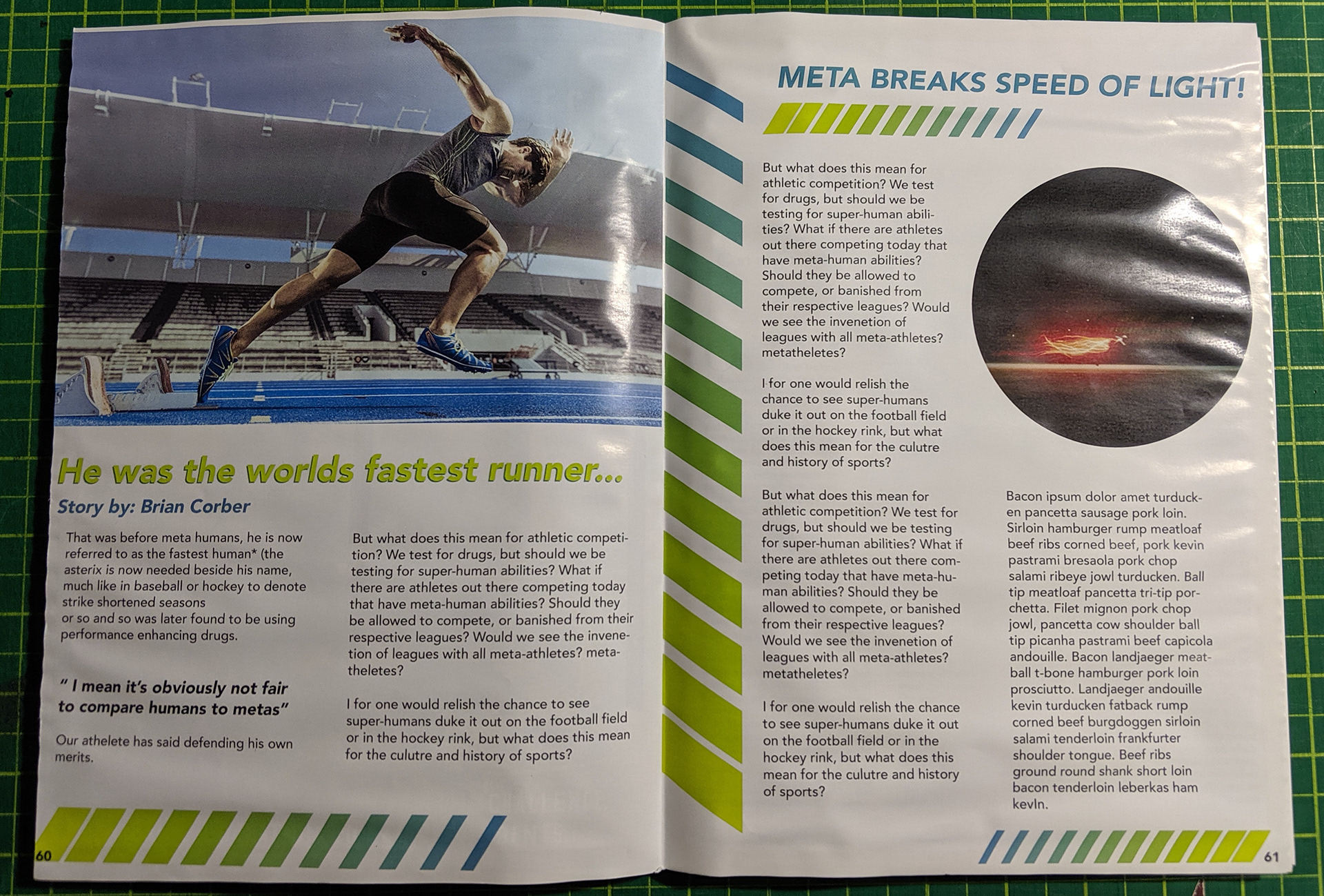 Inside pages of the props magazine