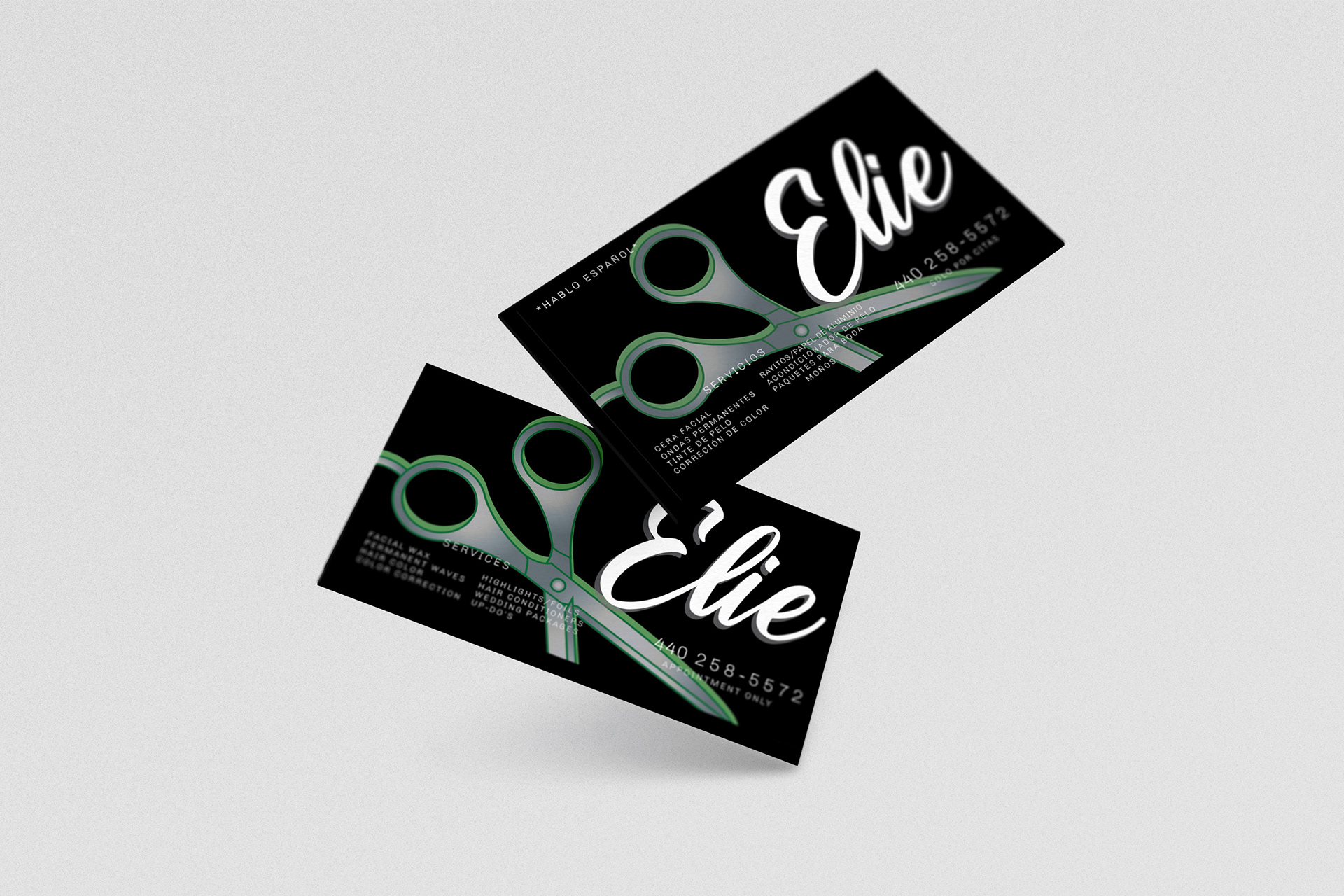 Eliezer Hair Studio Business Card - Bilingual