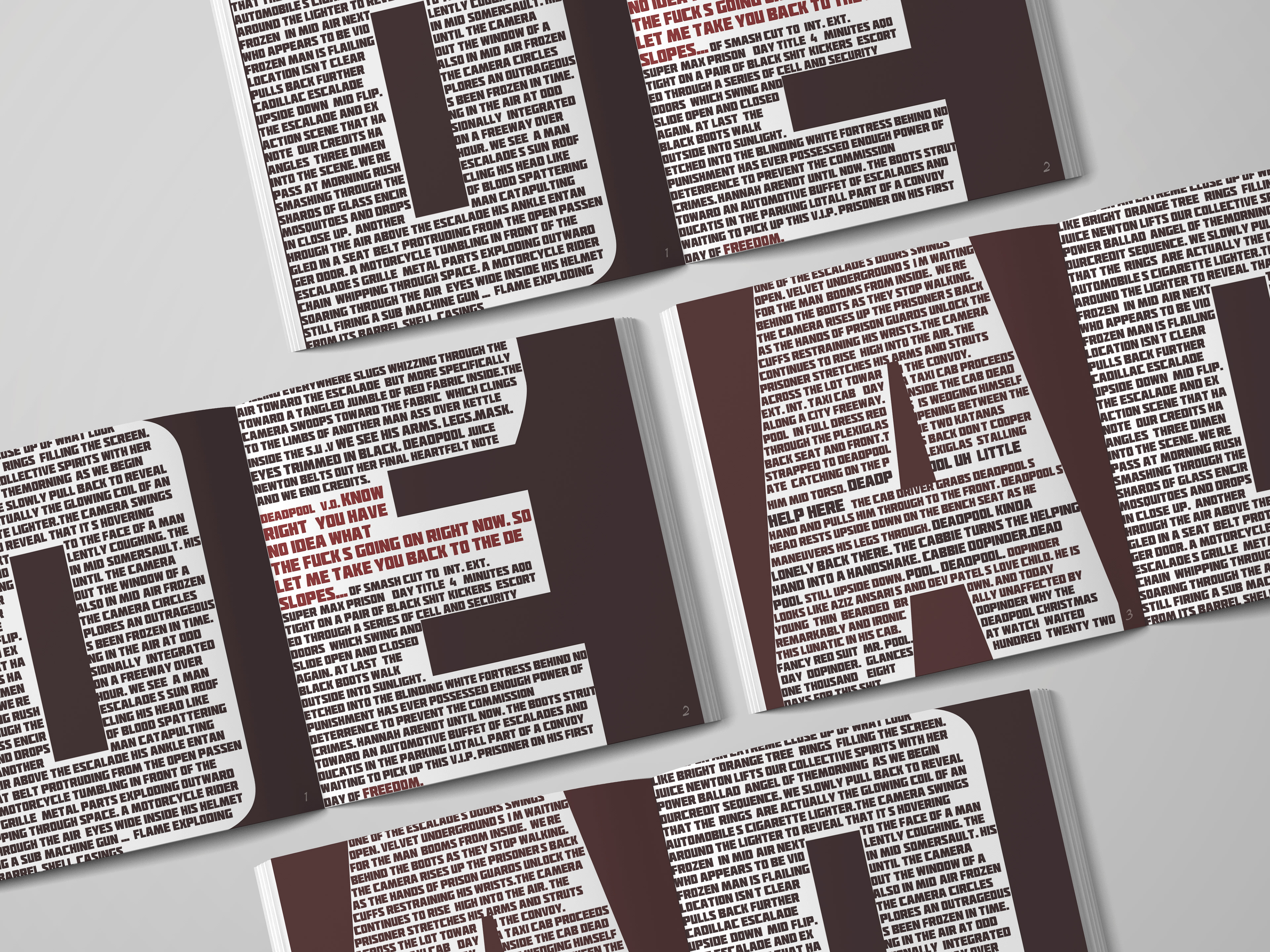 Deadpool Movie Script Design