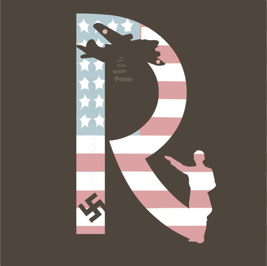 Illustrated Letter R - Nazi/Pearl Harbor