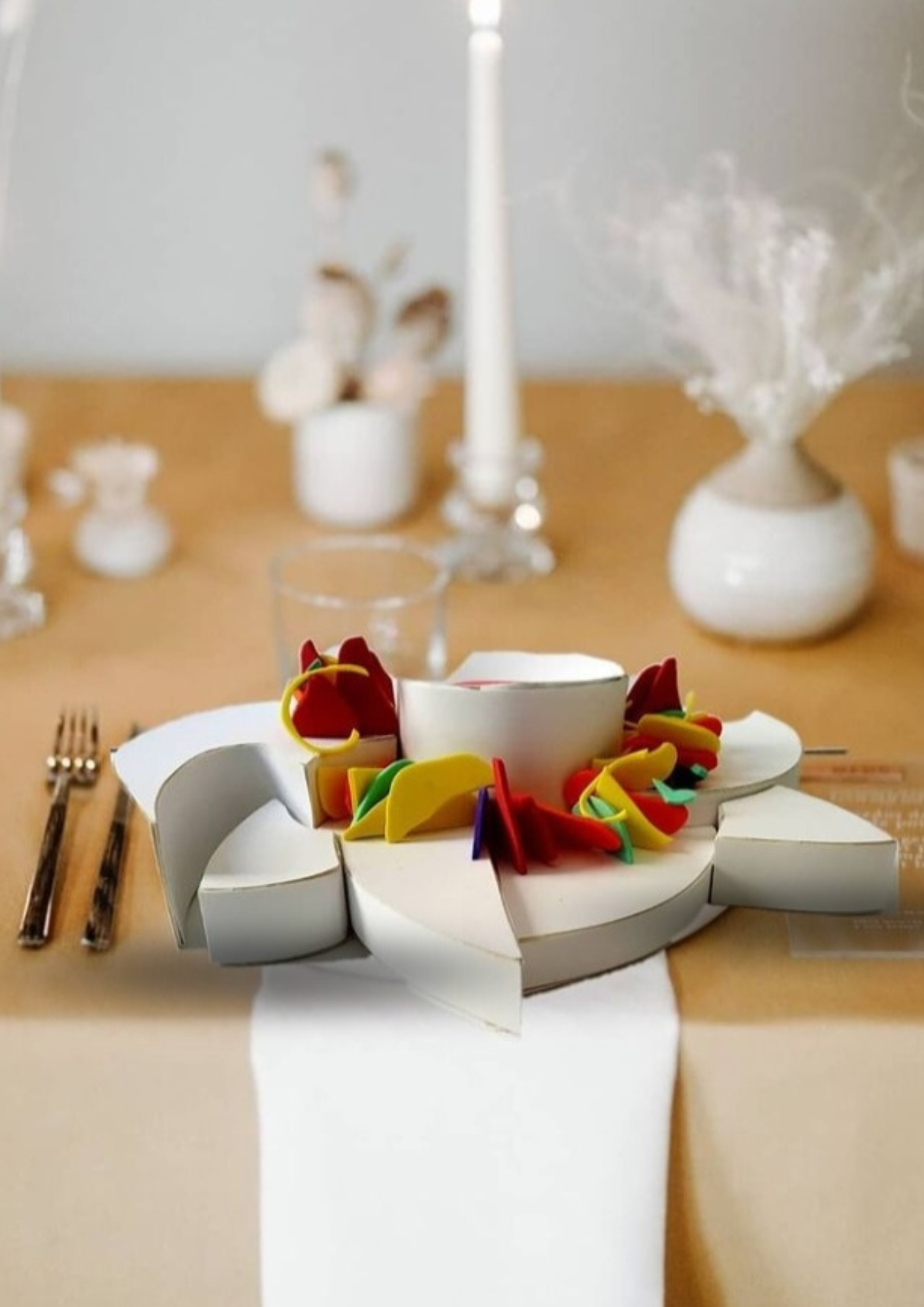 L'assiette joue avec la disposition des fruits