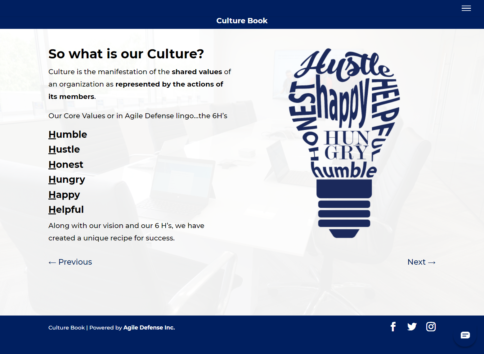 Culture Book: 6Hs