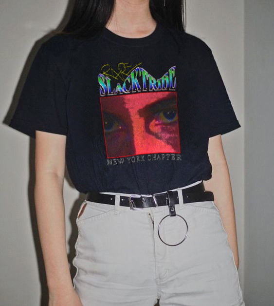 Another mockup of the same T-shirt design I created. This was also made using warp effects and blend tools on Photoshop.